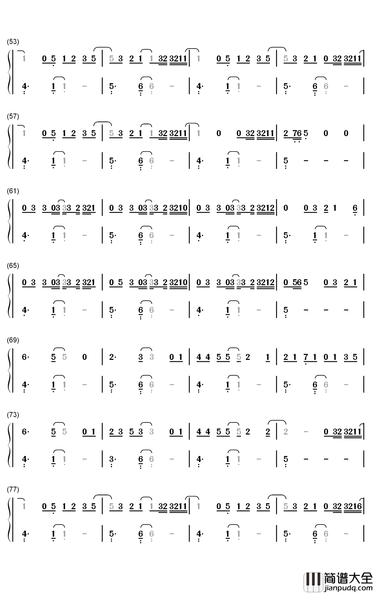 光点钢琴简谱_数字双手_肖战