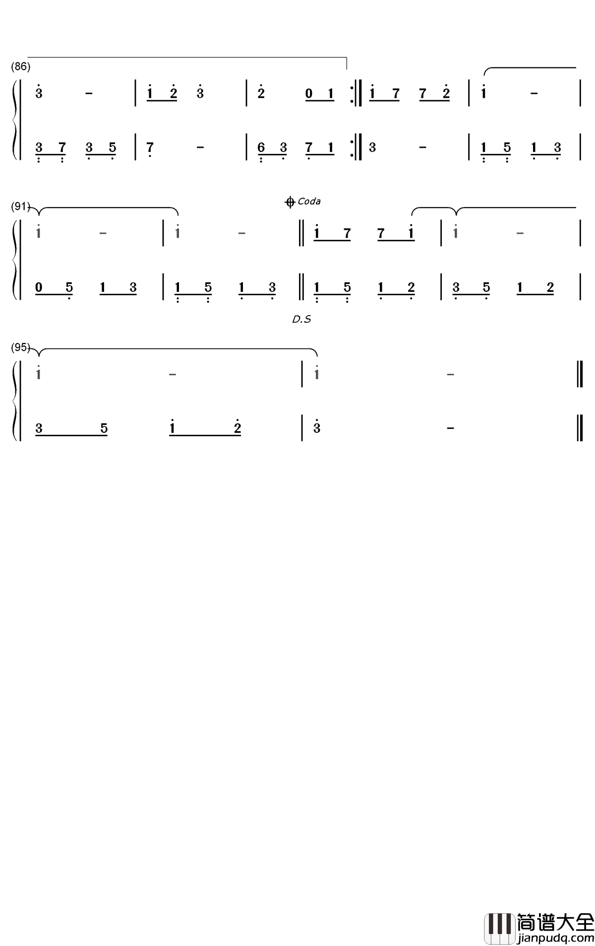 活该钢琴简谱_数字双手_谌宥