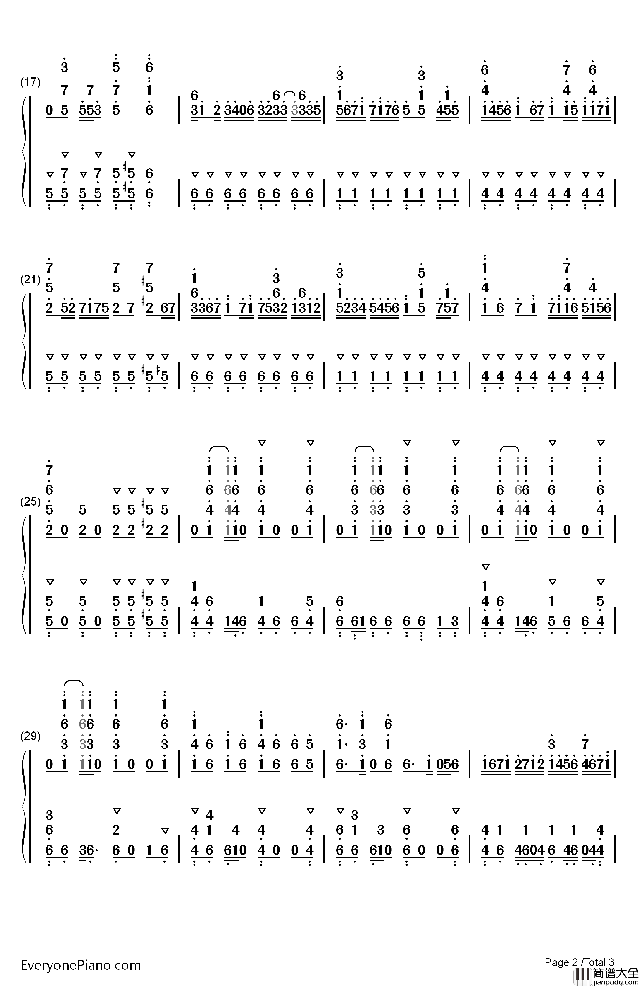 お願いマッスル钢琴简谱_数字双手_ファイルーズあい_石川界人