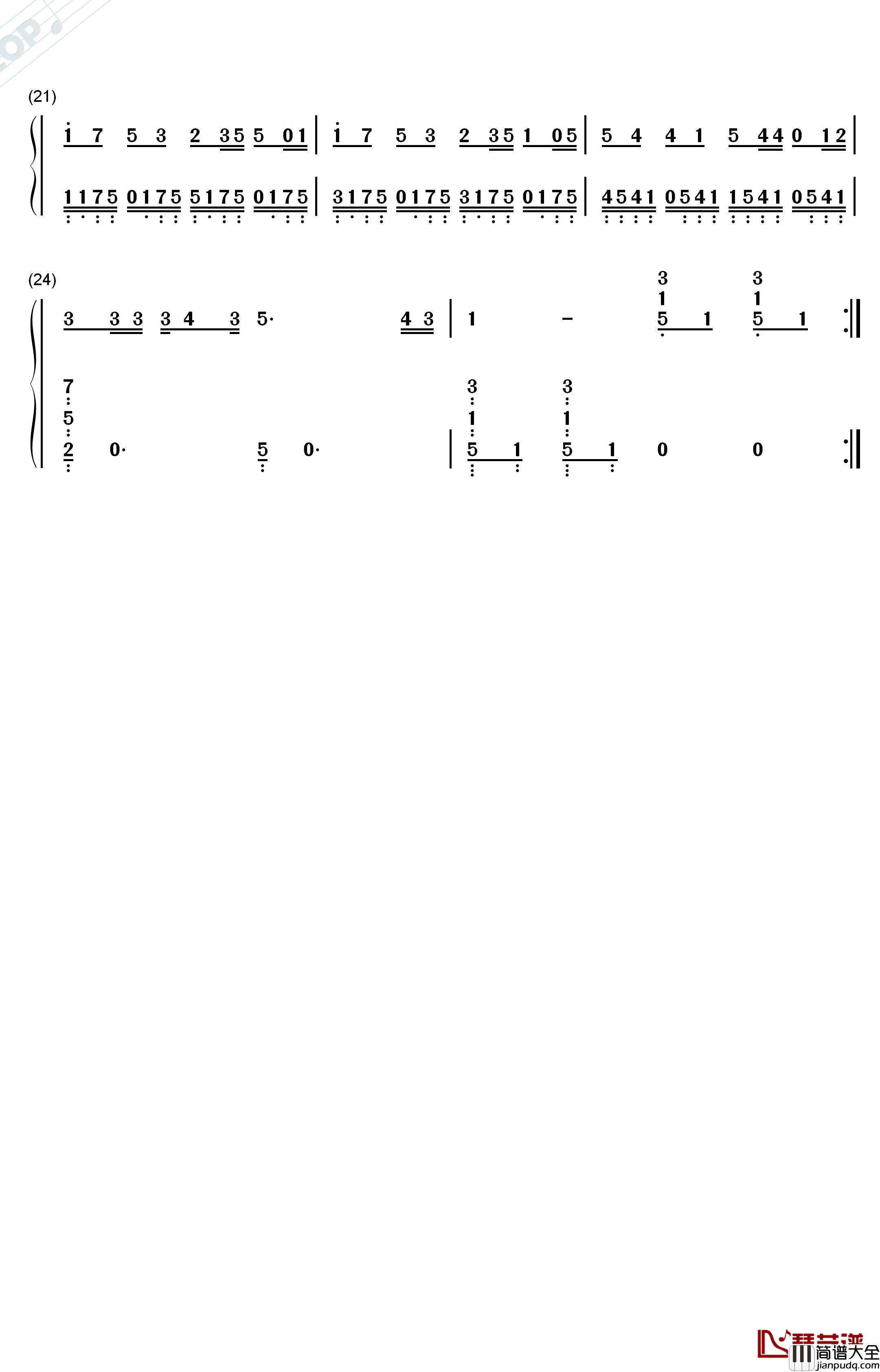 世界上没有真正的感同身受钢琴简谱_数字双手_王源