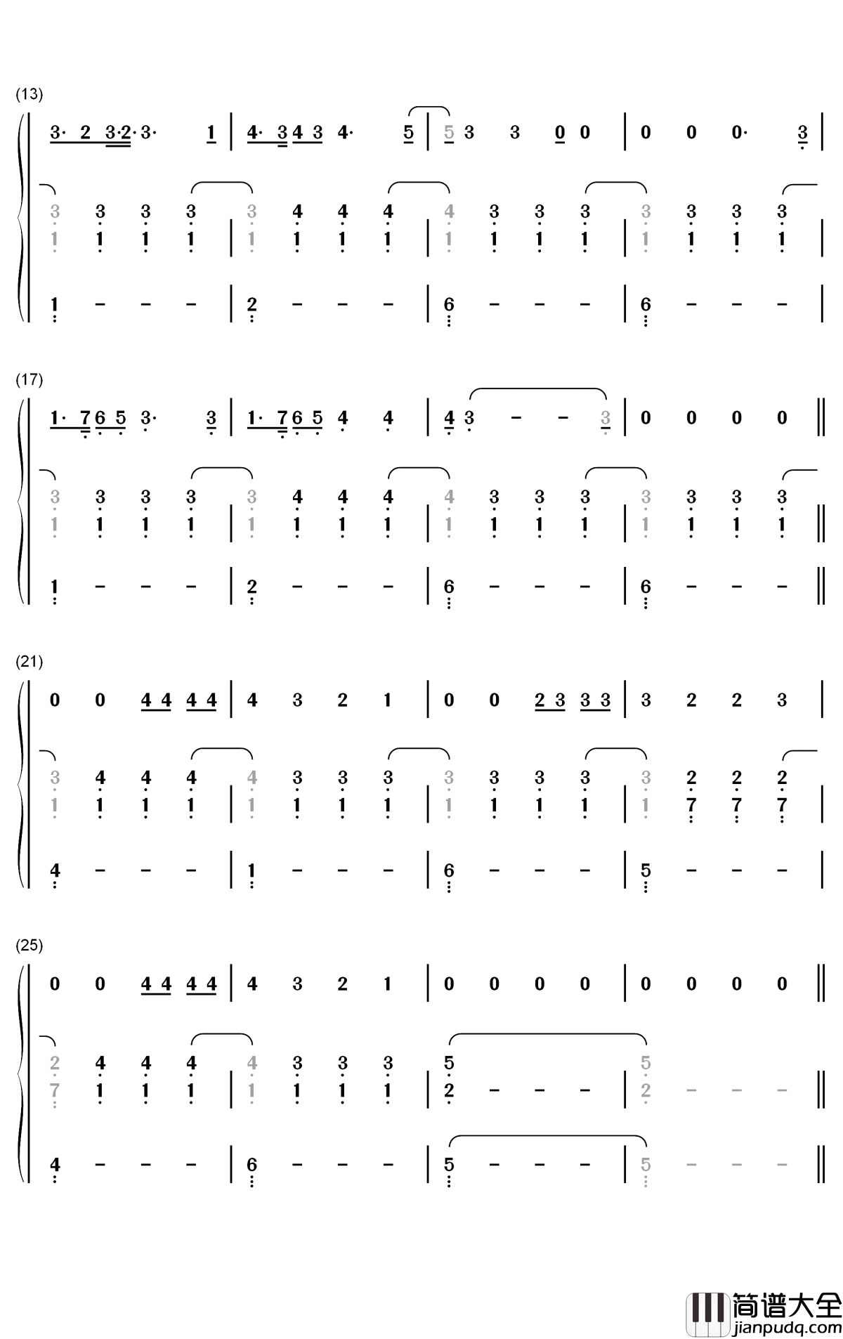 Alcohol_You钢琴简谱_数字双手_Roxen