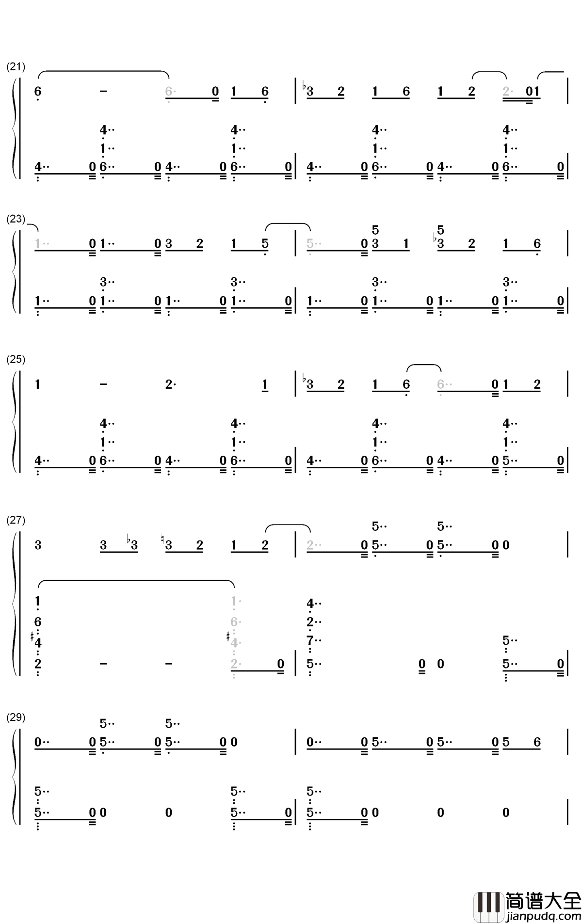 猫之步态舞钢琴简谱_数字双手_戴维·赫勒韦尔