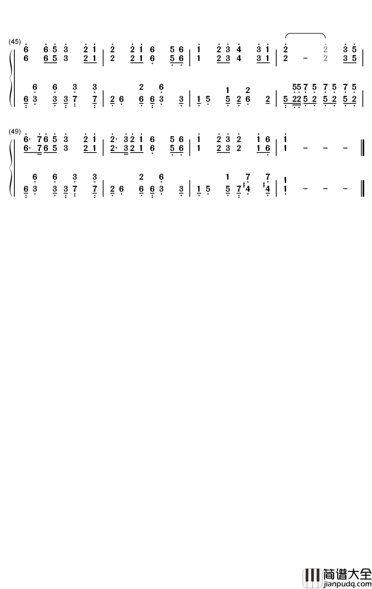 Monody钢琴简谱_数字双手_猎豹移动公司