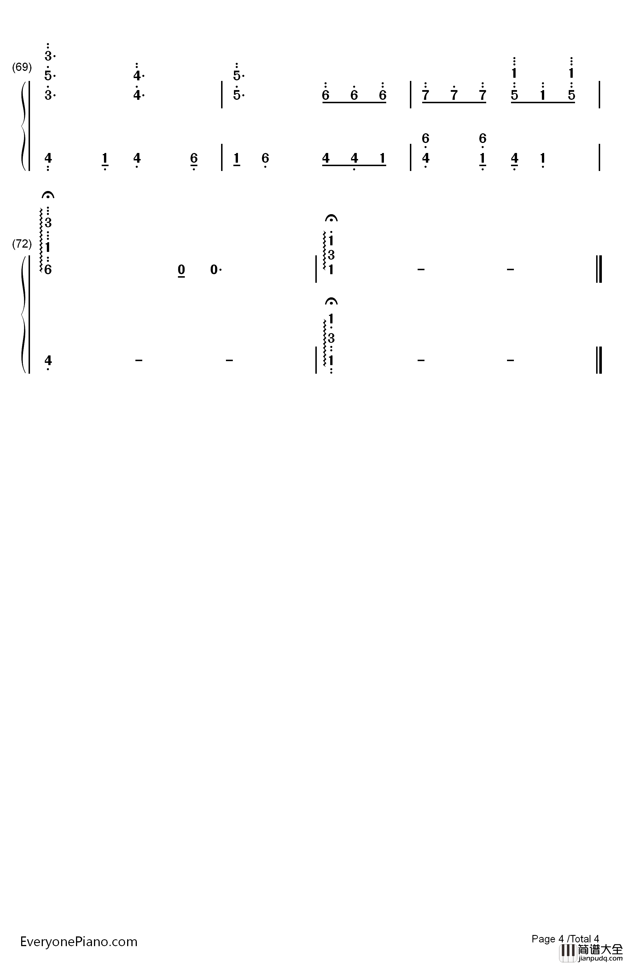 The_Autumn钢琴简谱_数字双手_猎豹移动公司