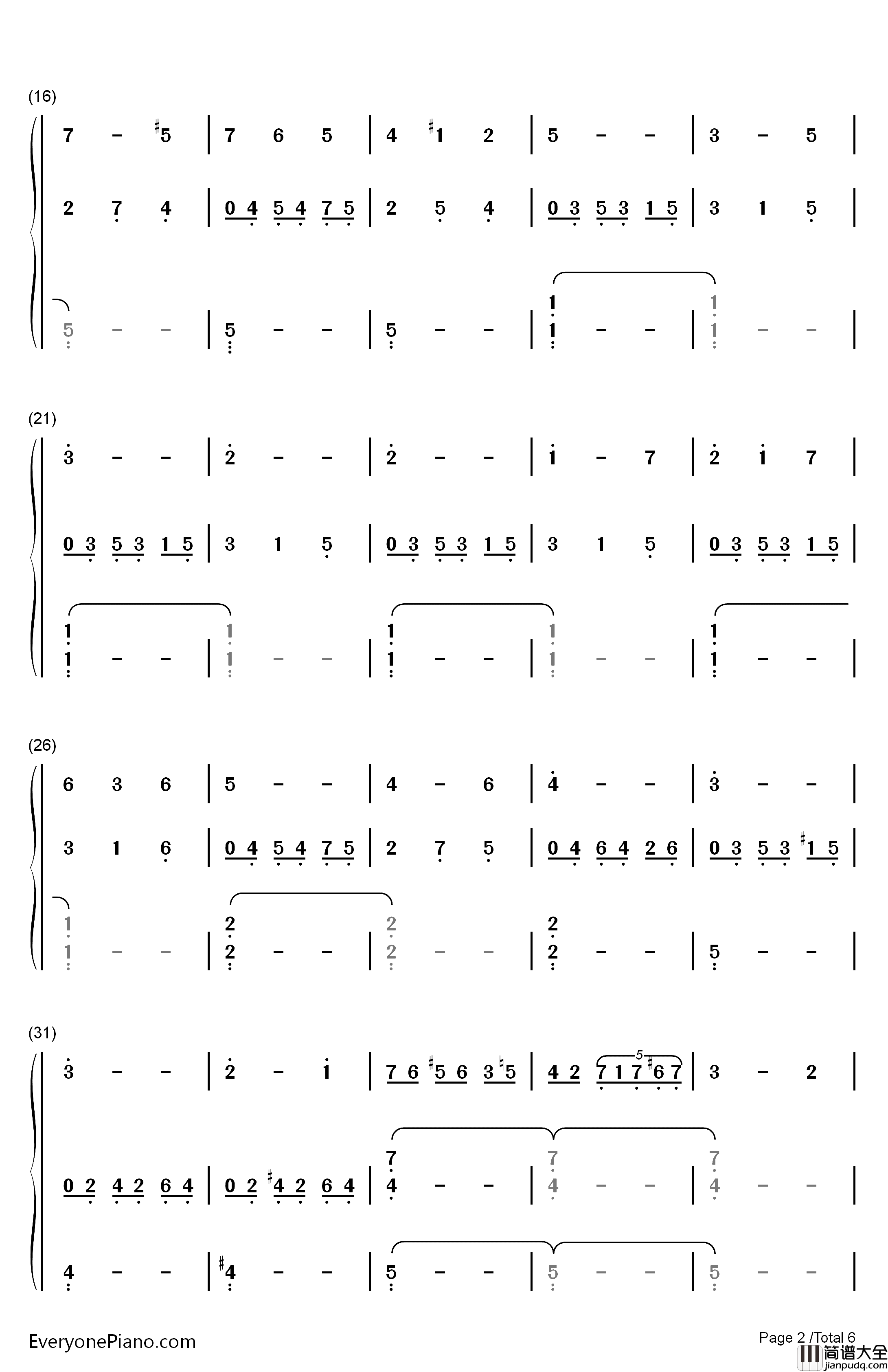 Angels_Serenade钢琴简谱_数字双手_Gaetano_Braga