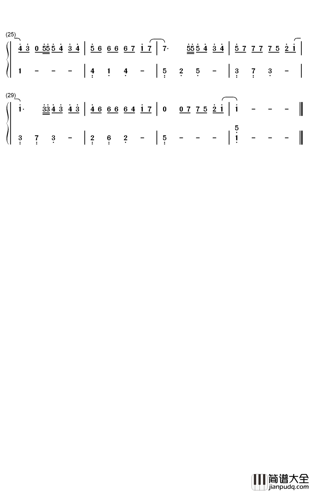 演员钢琴简谱_数字双手_薛之谦