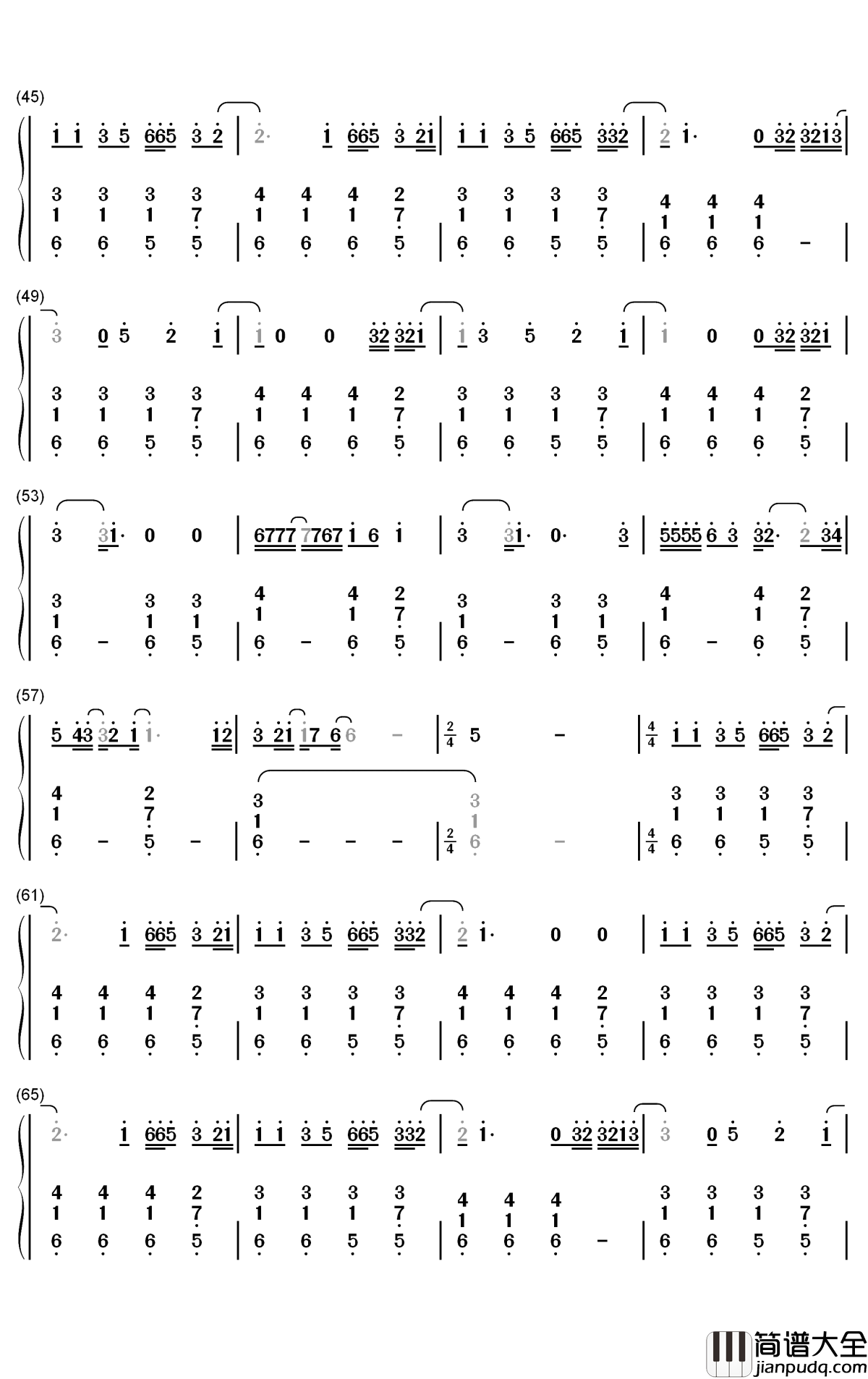 Be_Happy钢琴简谱_数字双手_Dixie_D'Amelio