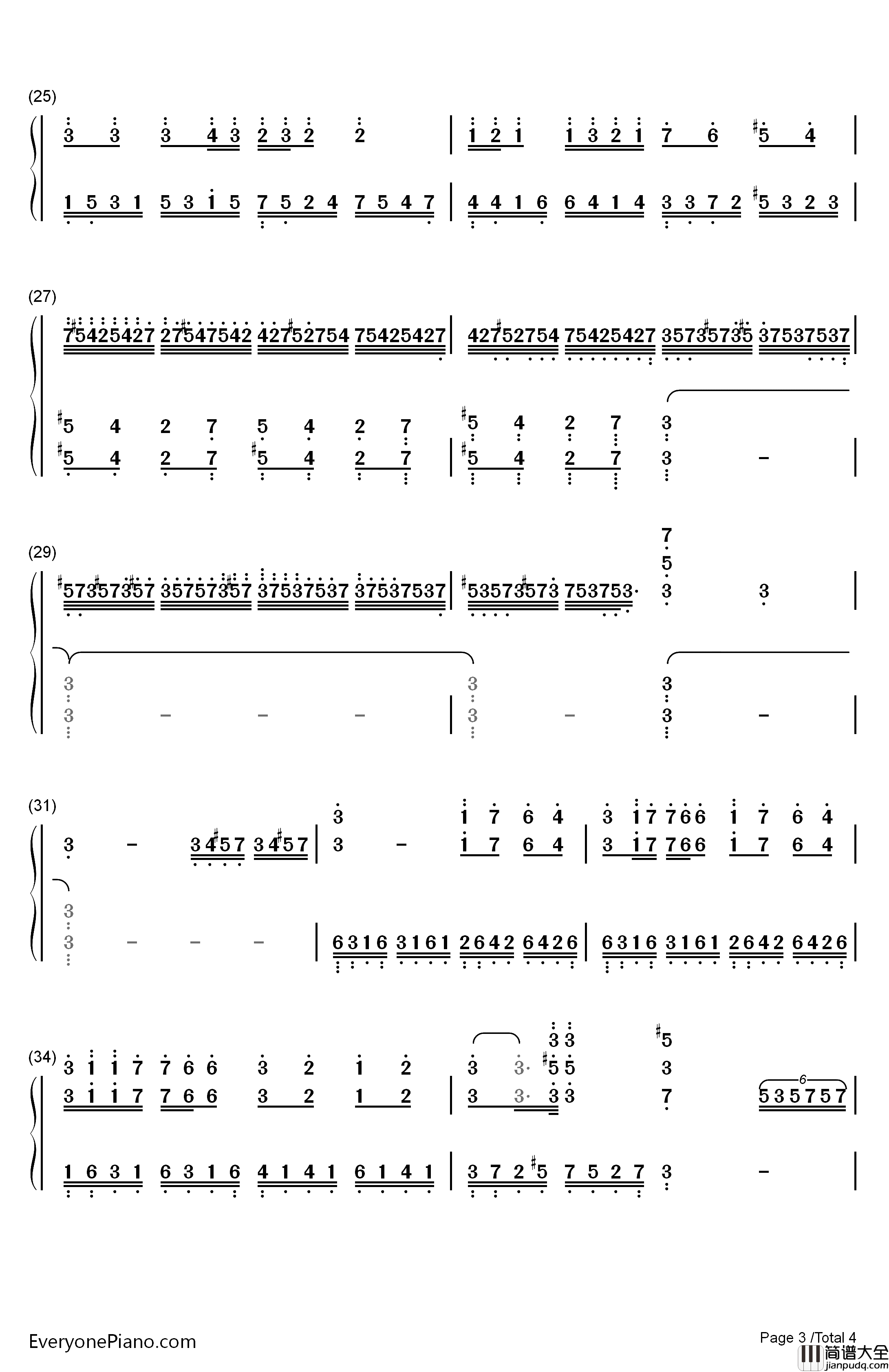 Otonal钢琴简谱_数字双手_Raul_Di_Blasio