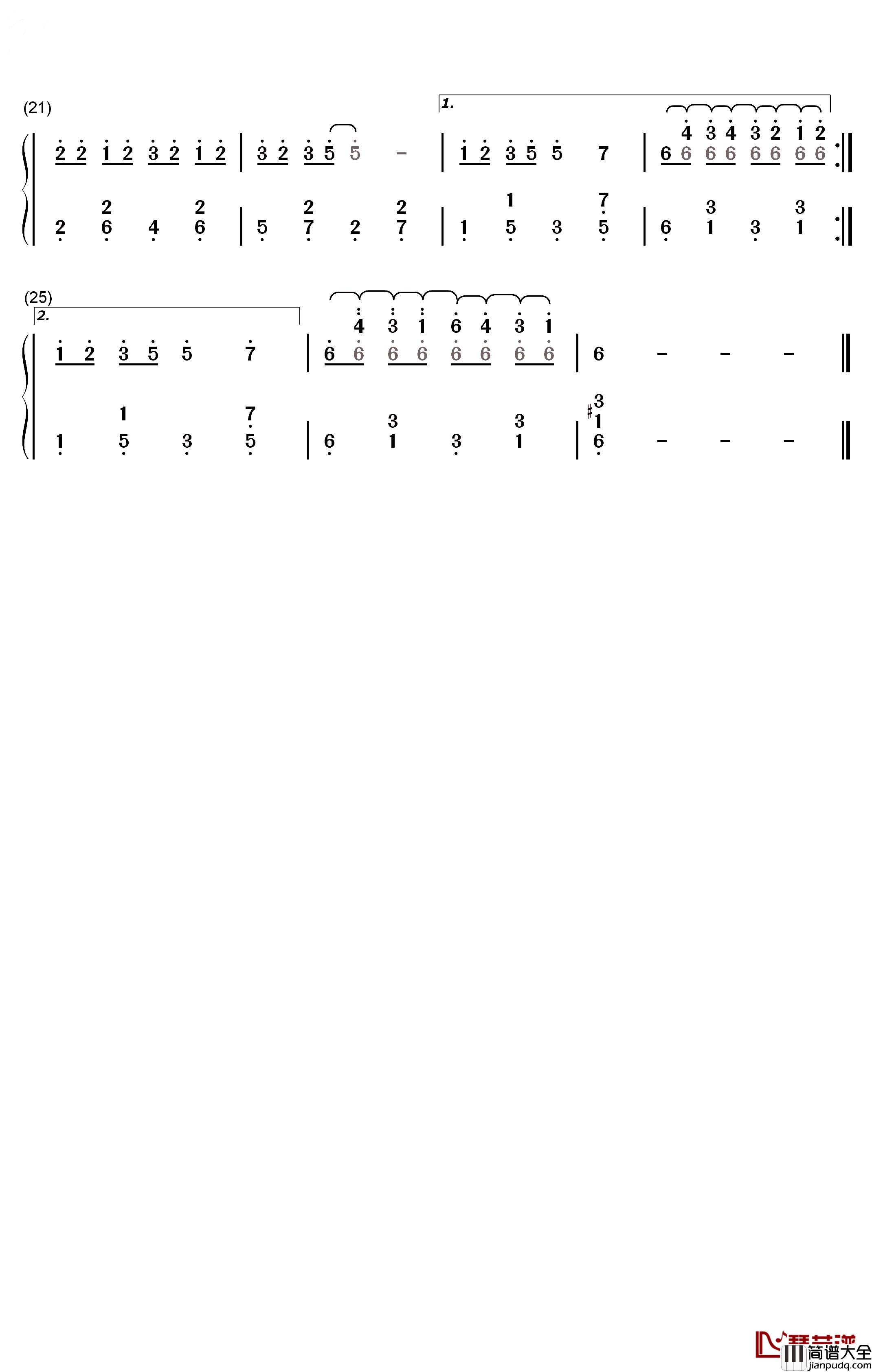 一个师傅仨徒弟钢琴简谱_数字双手_肖白