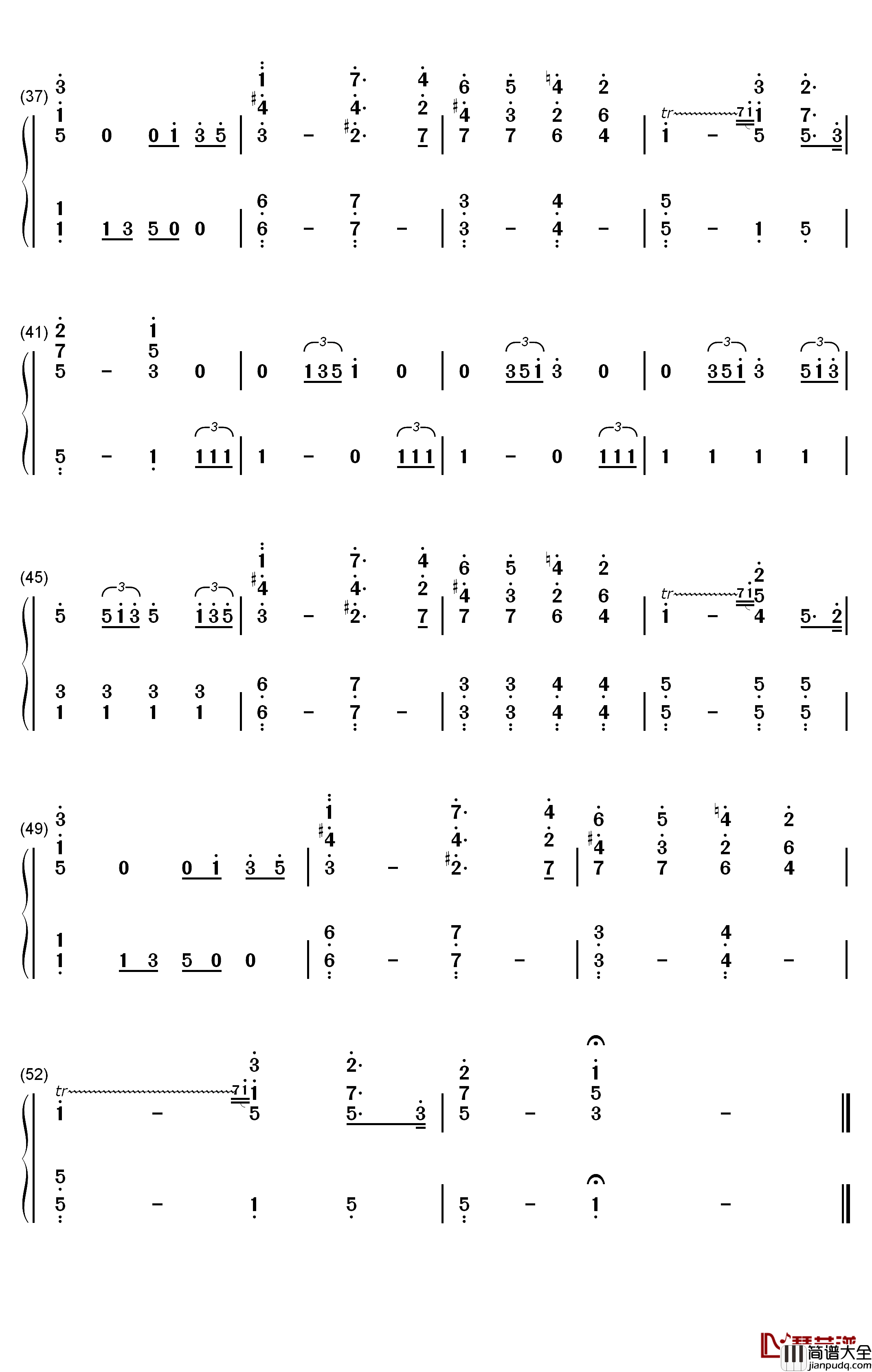 Wedding_March钢琴简谱_数字双手_门德尔松