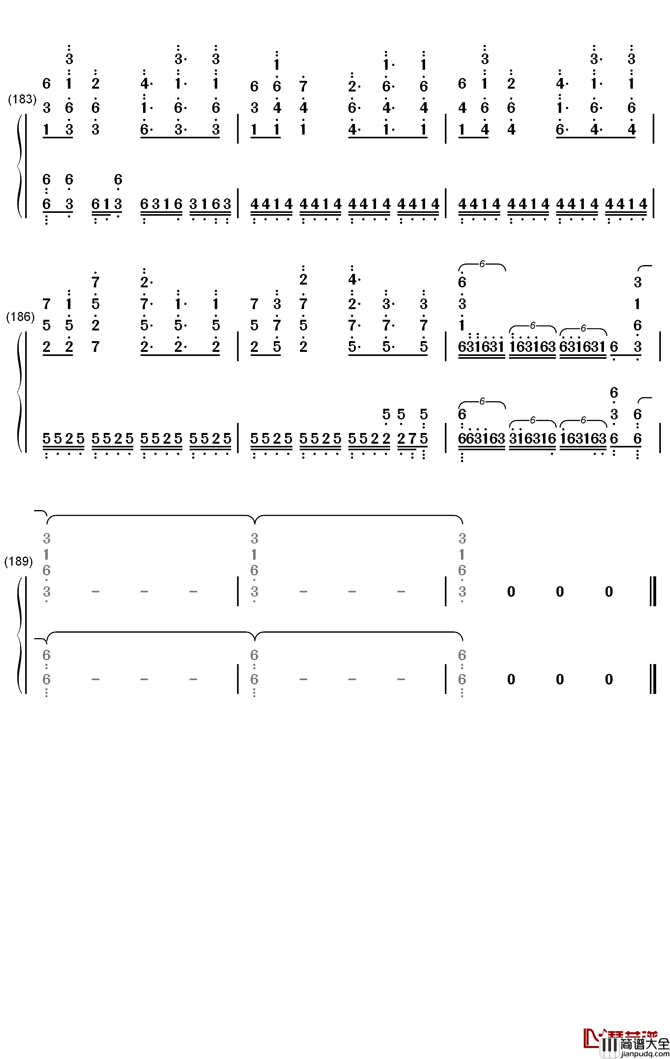 FIRE_BIRD钢琴简谱_数字双手_Roselia