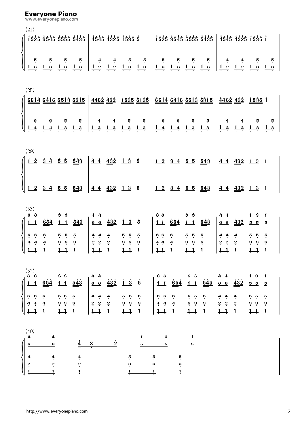 小熊与洋娃娃跳舞钢琴简谱_数字双手