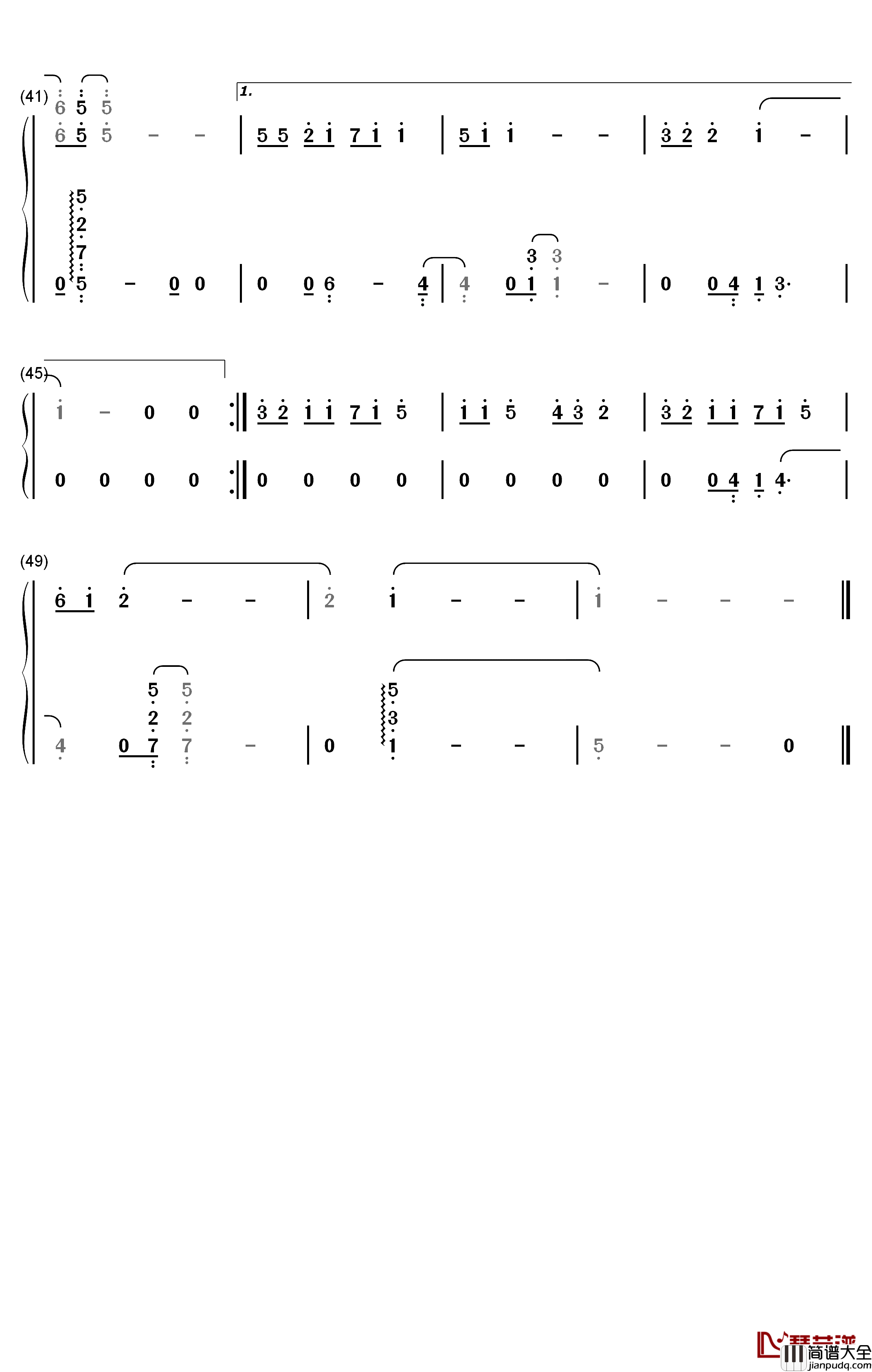 荣耀的战场钢琴简谱_数字双手_R1SE