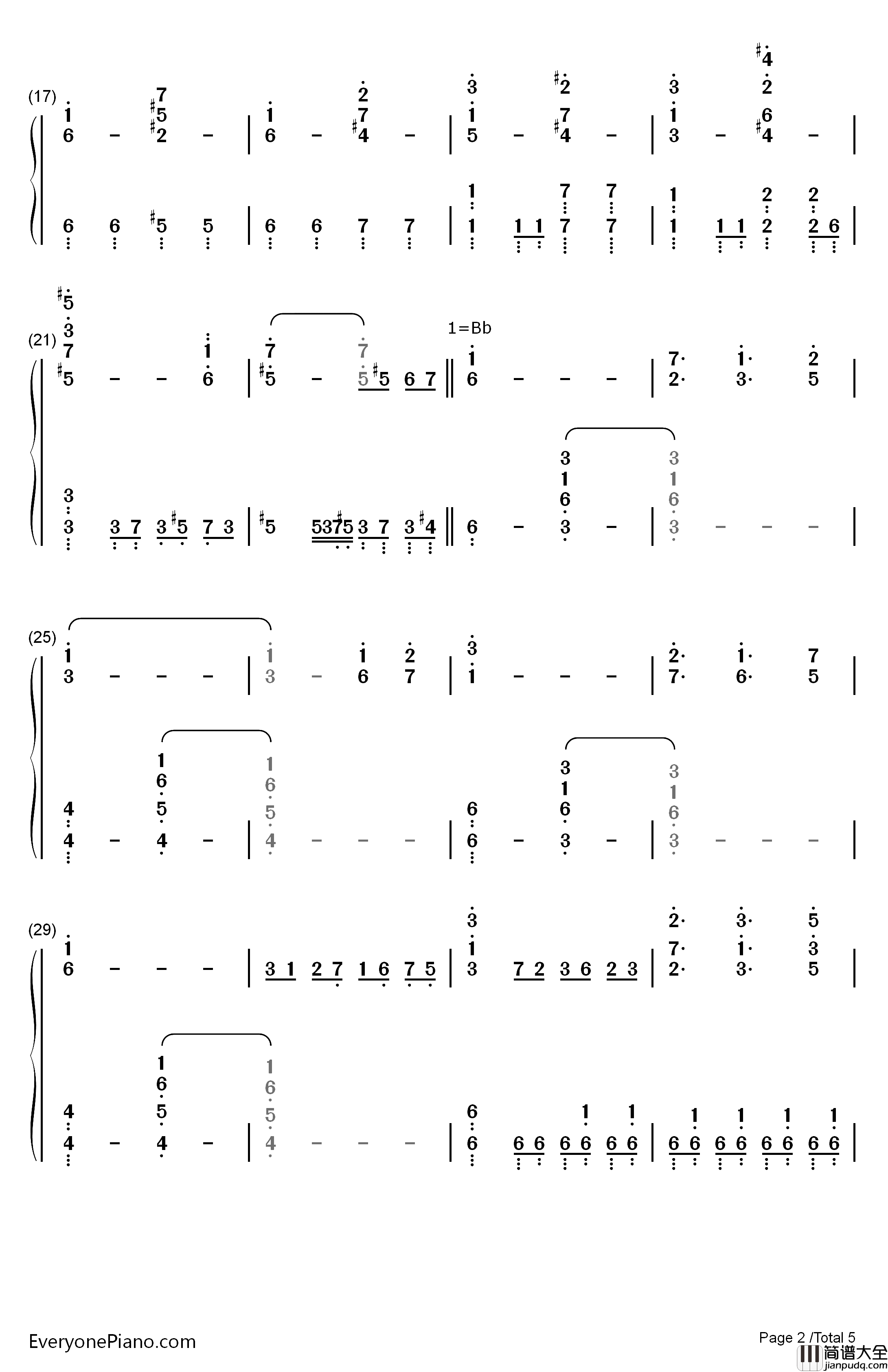 幻想净琉璃钢琴简谱_数字双手_ZUN