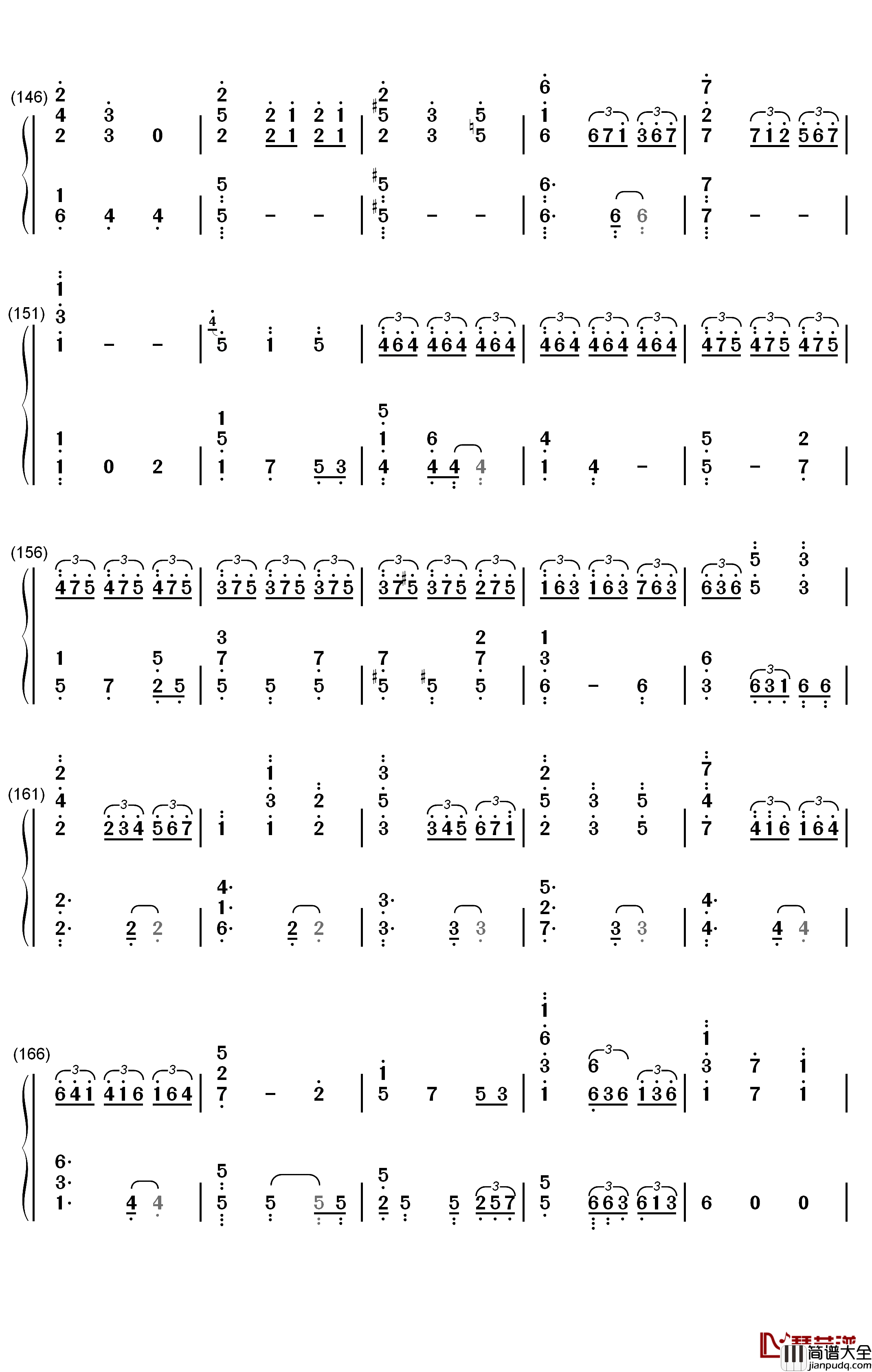 Unlasting钢琴简谱_数字双手_LiSA