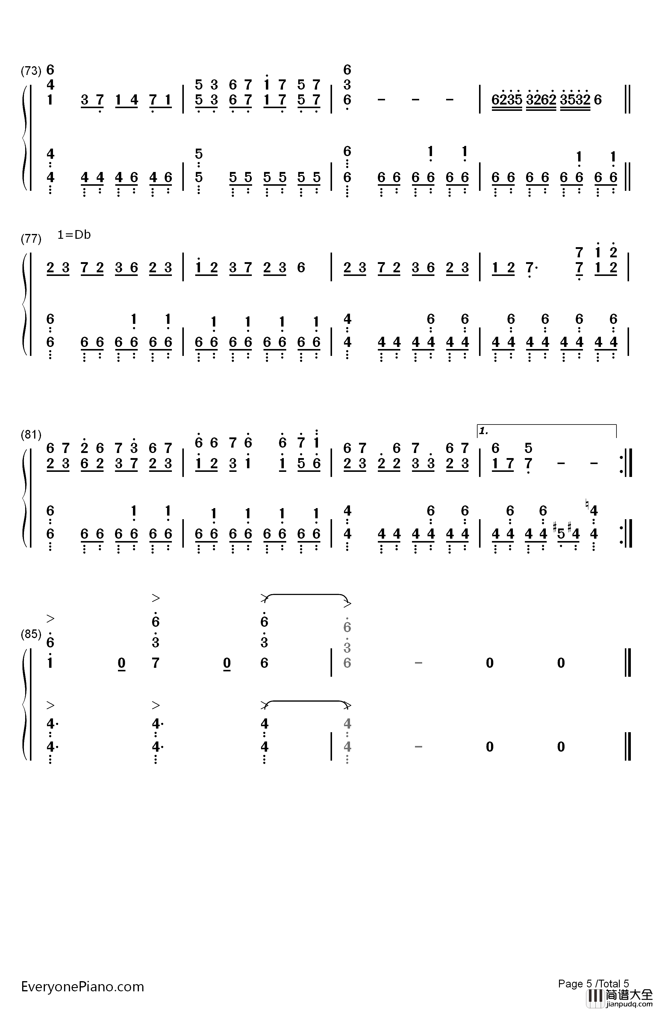 幻想净琉璃钢琴简谱_数字双手_ZUN