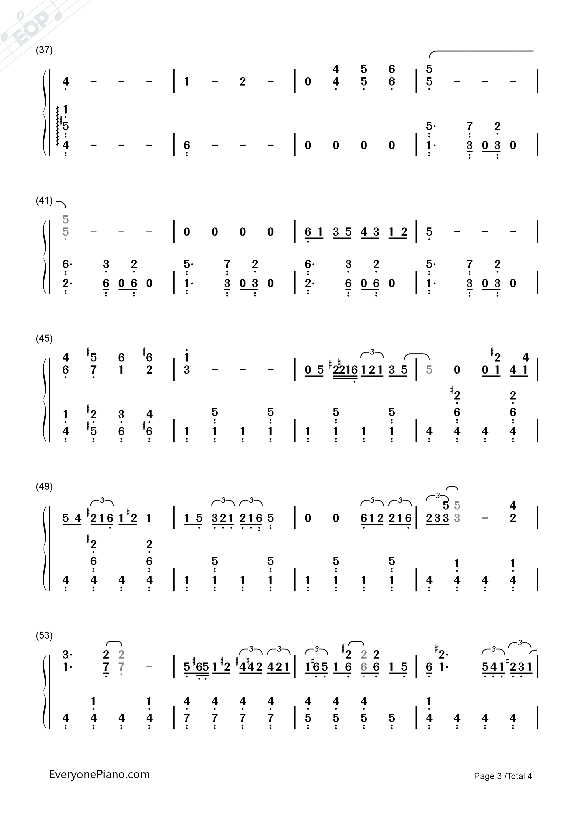 憧れカフェ钢琴简谱_RADWIMPS演唱