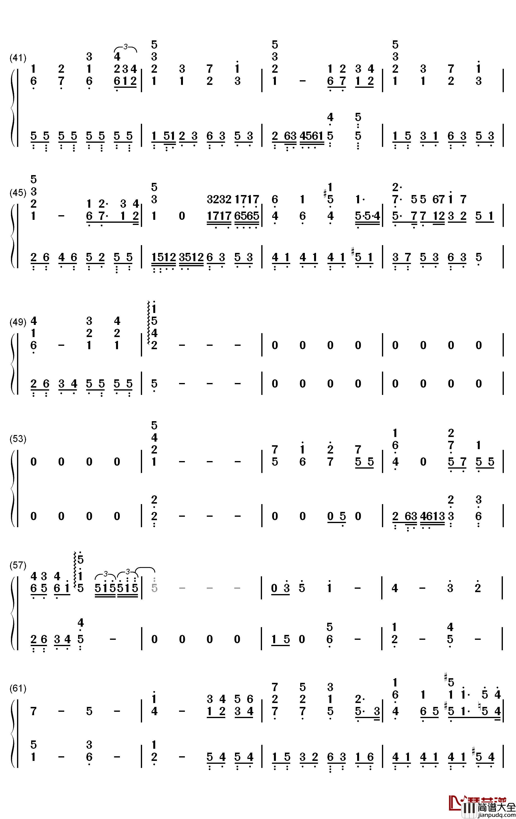 早开的晚霞钢琴简谱_数字双手_林宥嘉