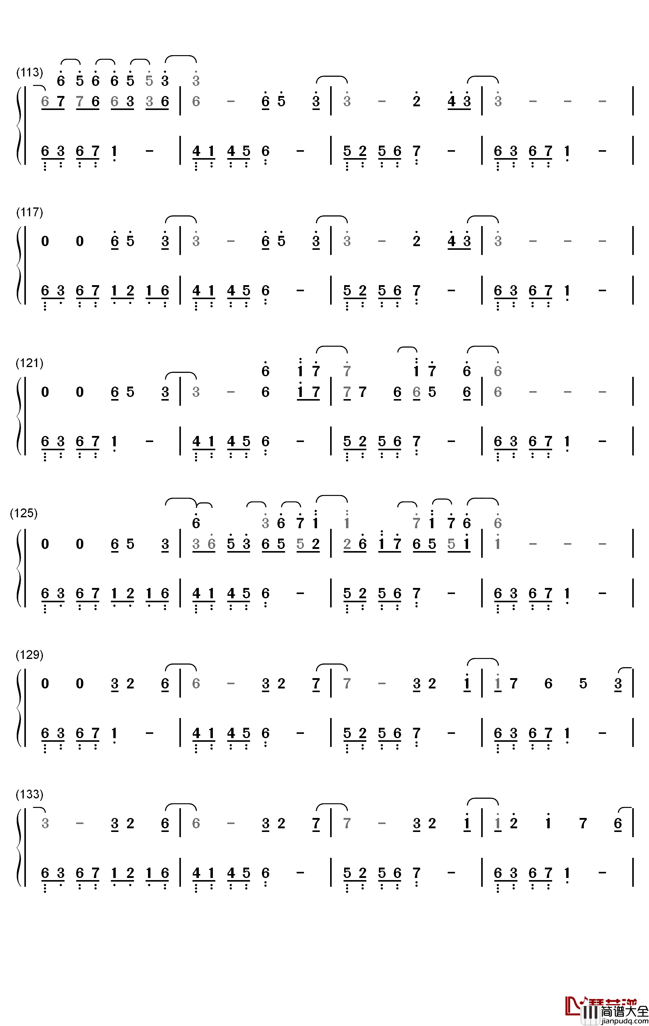 Asphyxia钢琴简谱_数字双手_逆时针向