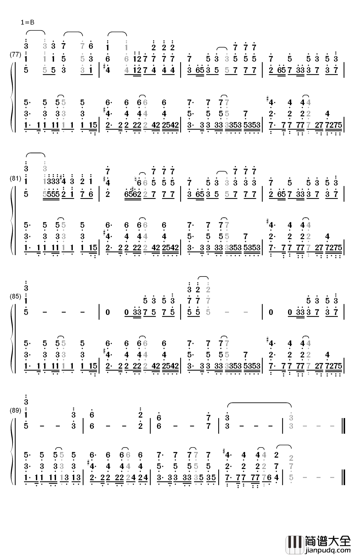 モラトリアム钢琴简谱_数字双手_Omoinotake