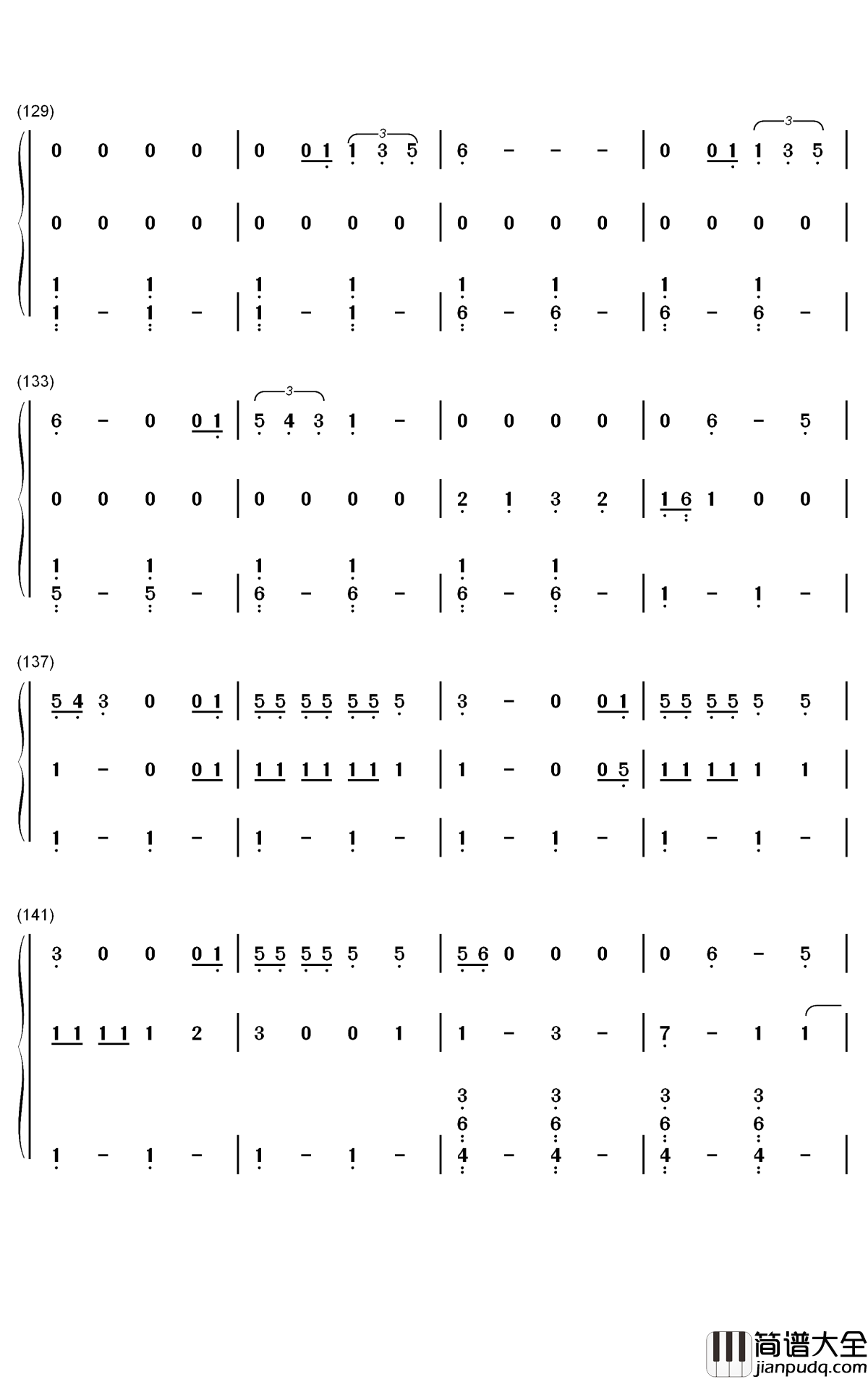 Exile钢琴简谱_数字双手_Taylor_Swift_Bon_Iver