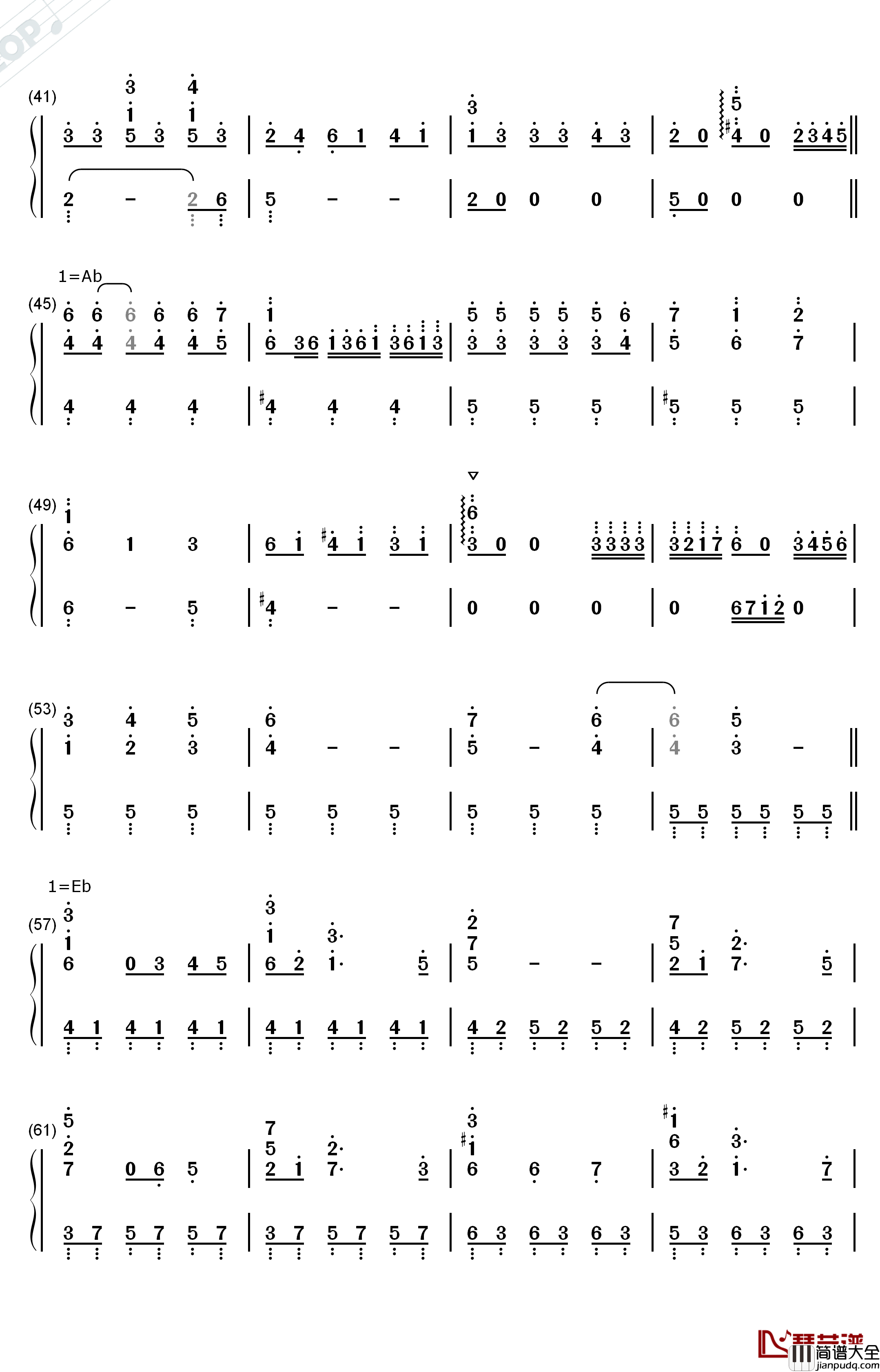 空と風と恋のワルツ钢琴简谱_数字双手_津田美波