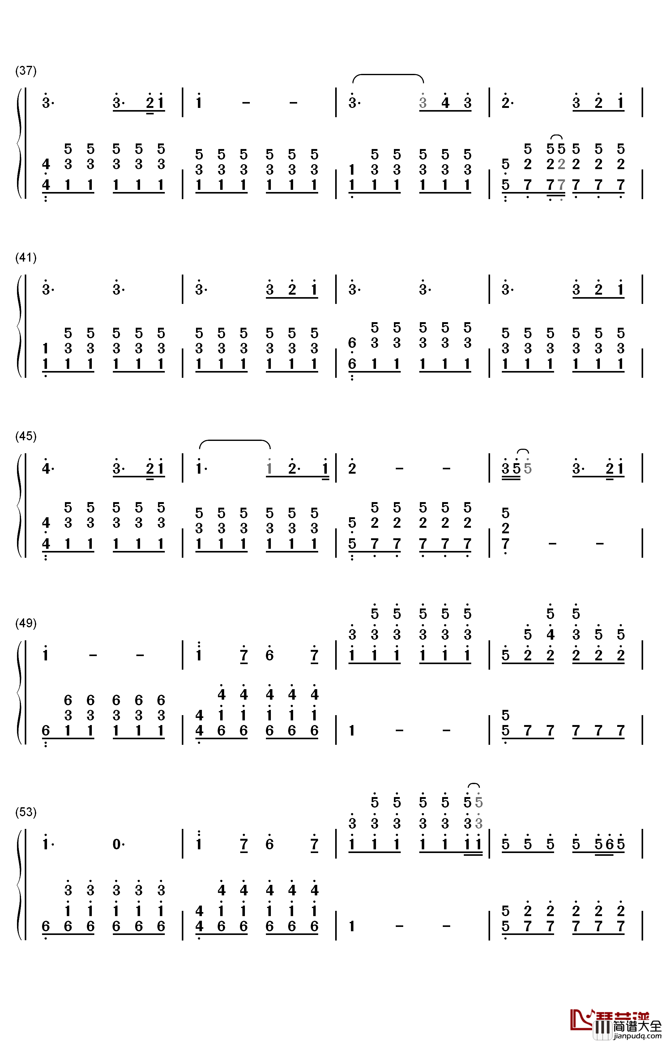 Perfect钢琴简谱_数字双手_Ed_Sheeran