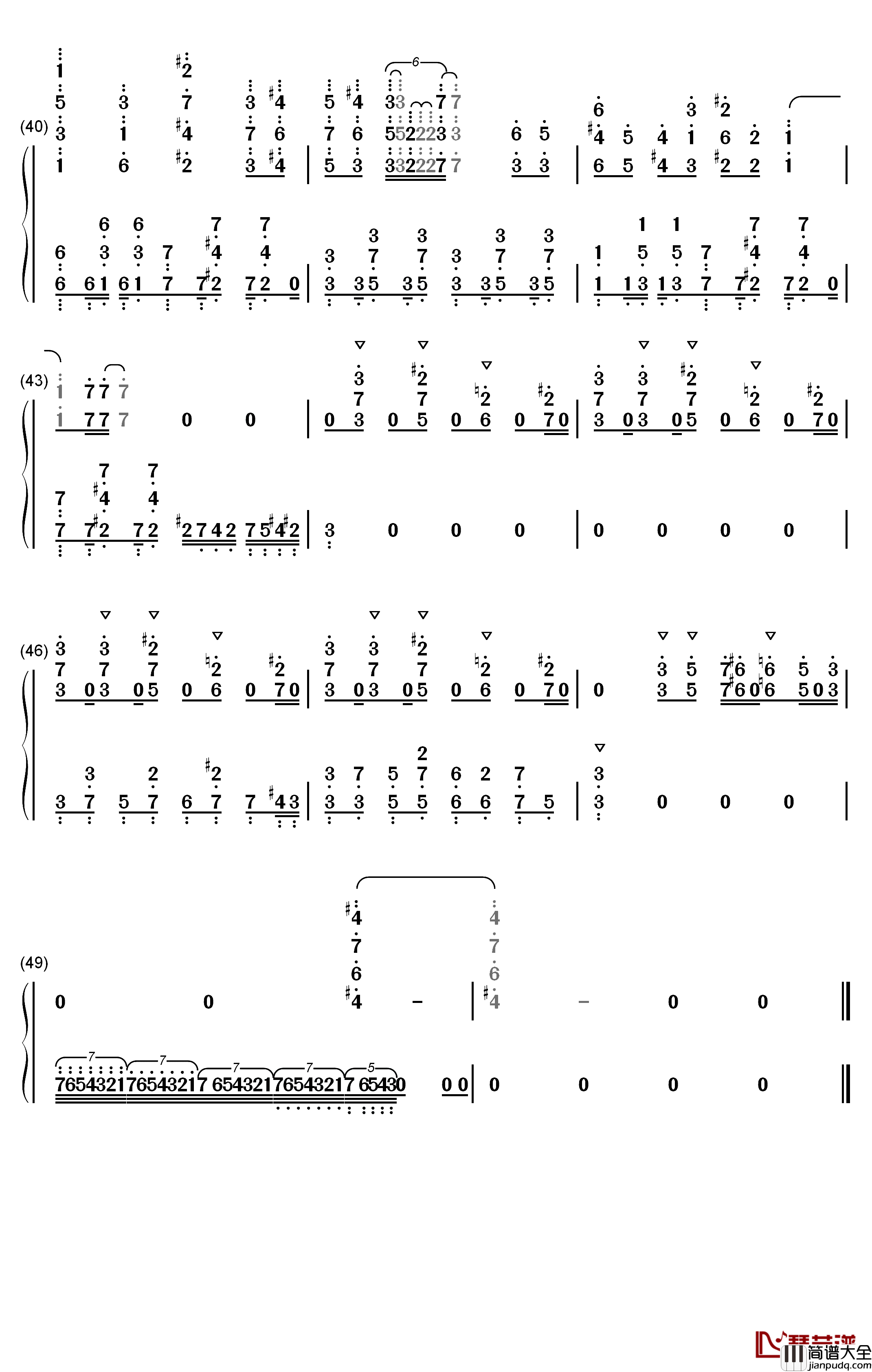 Wild_Side钢琴简谱_数字双手_ALI