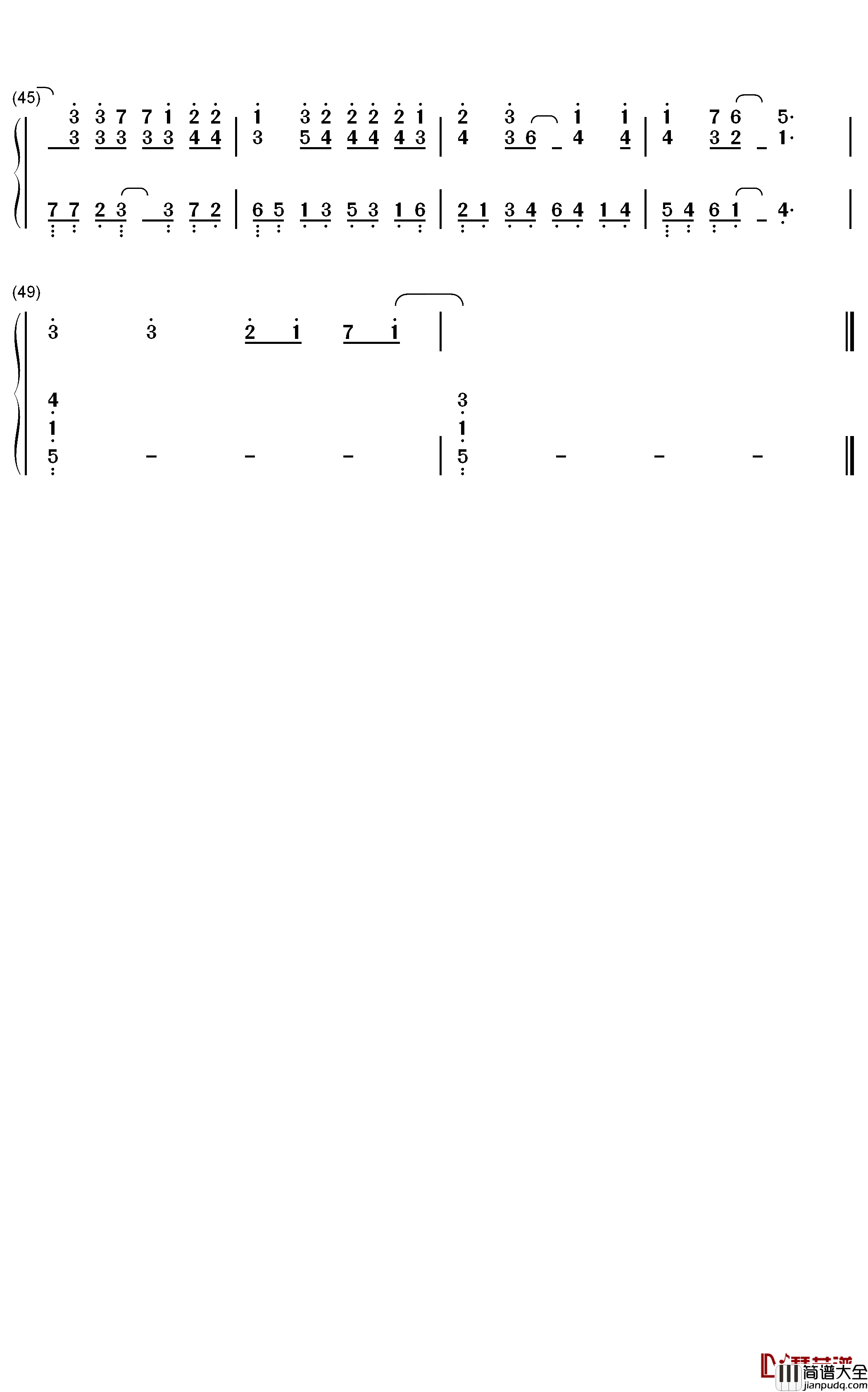 藏不住的心跳钢琴简谱_数字双手_朱主爱