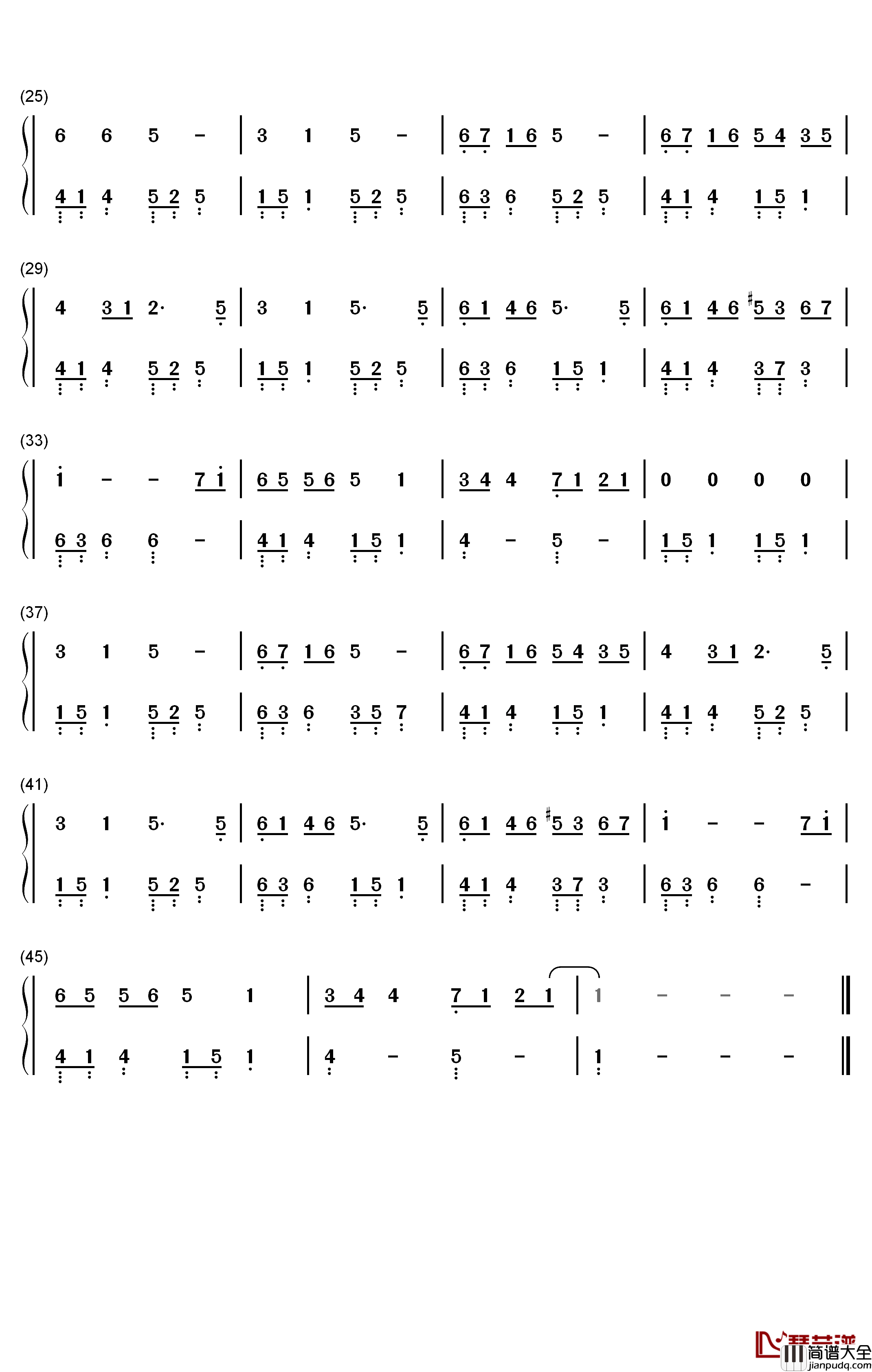 17岁钢琴简谱_数字双手_刘德华