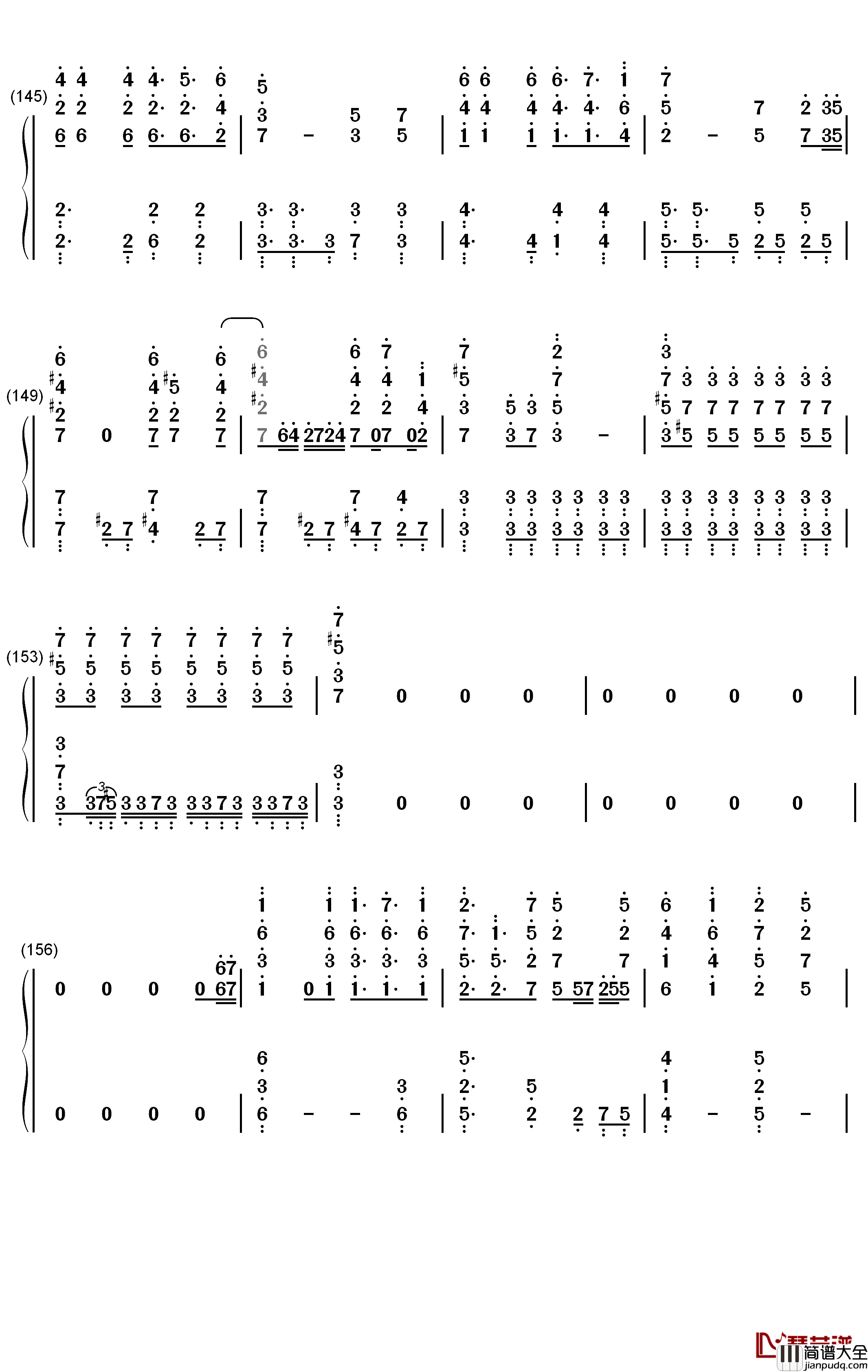 FIRE_BIRD钢琴简谱_数字双手_Roselia