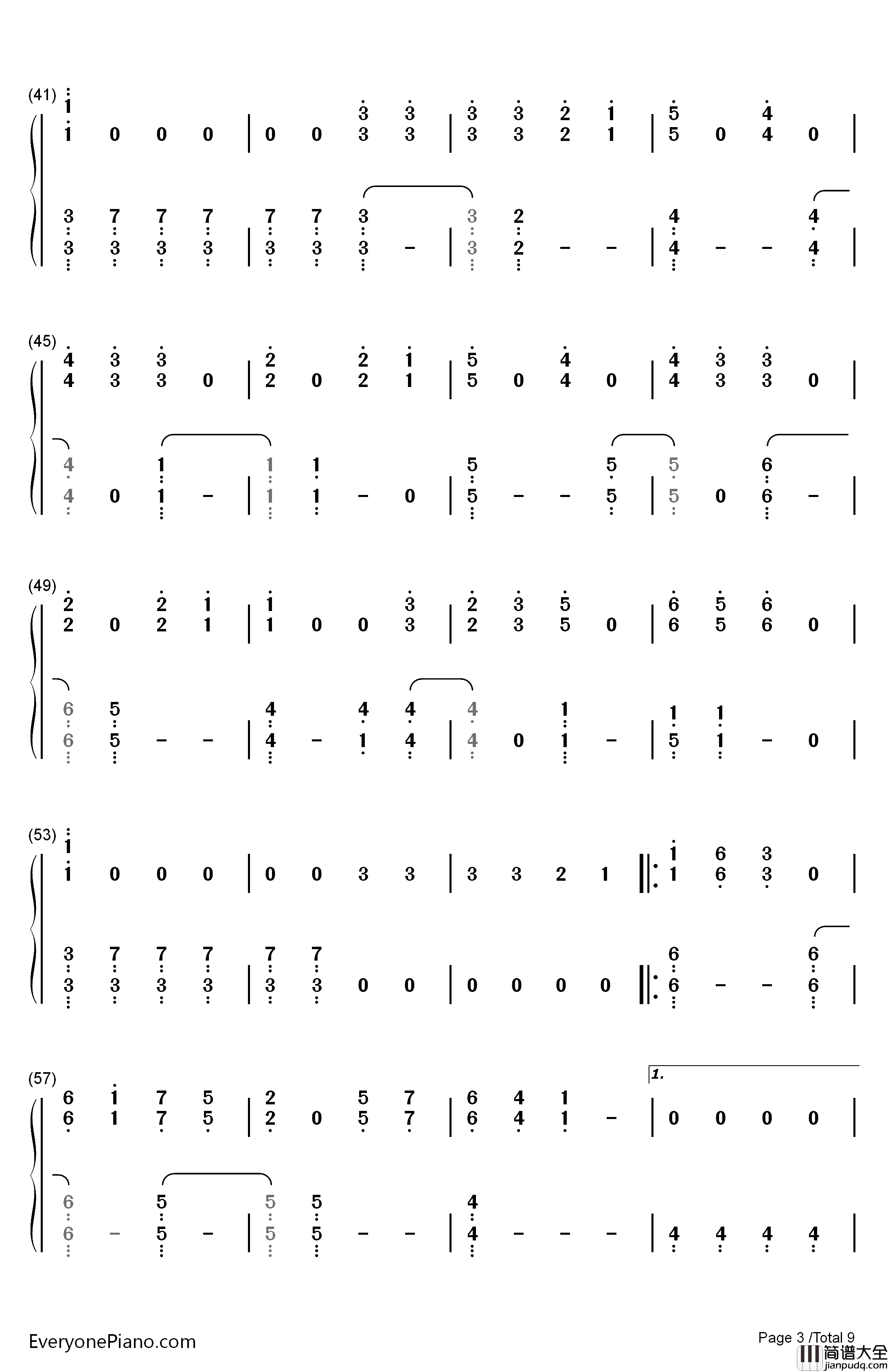 Dangerously钢琴简谱_数字双手_Charlie_Puth