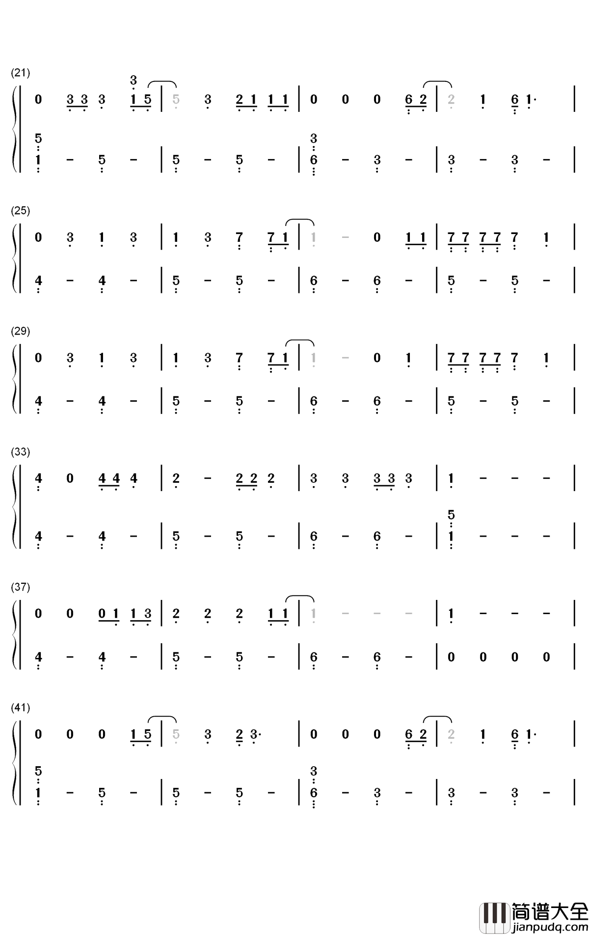 Exile钢琴简谱_数字双手_Taylor_Swift_Bon_Iver