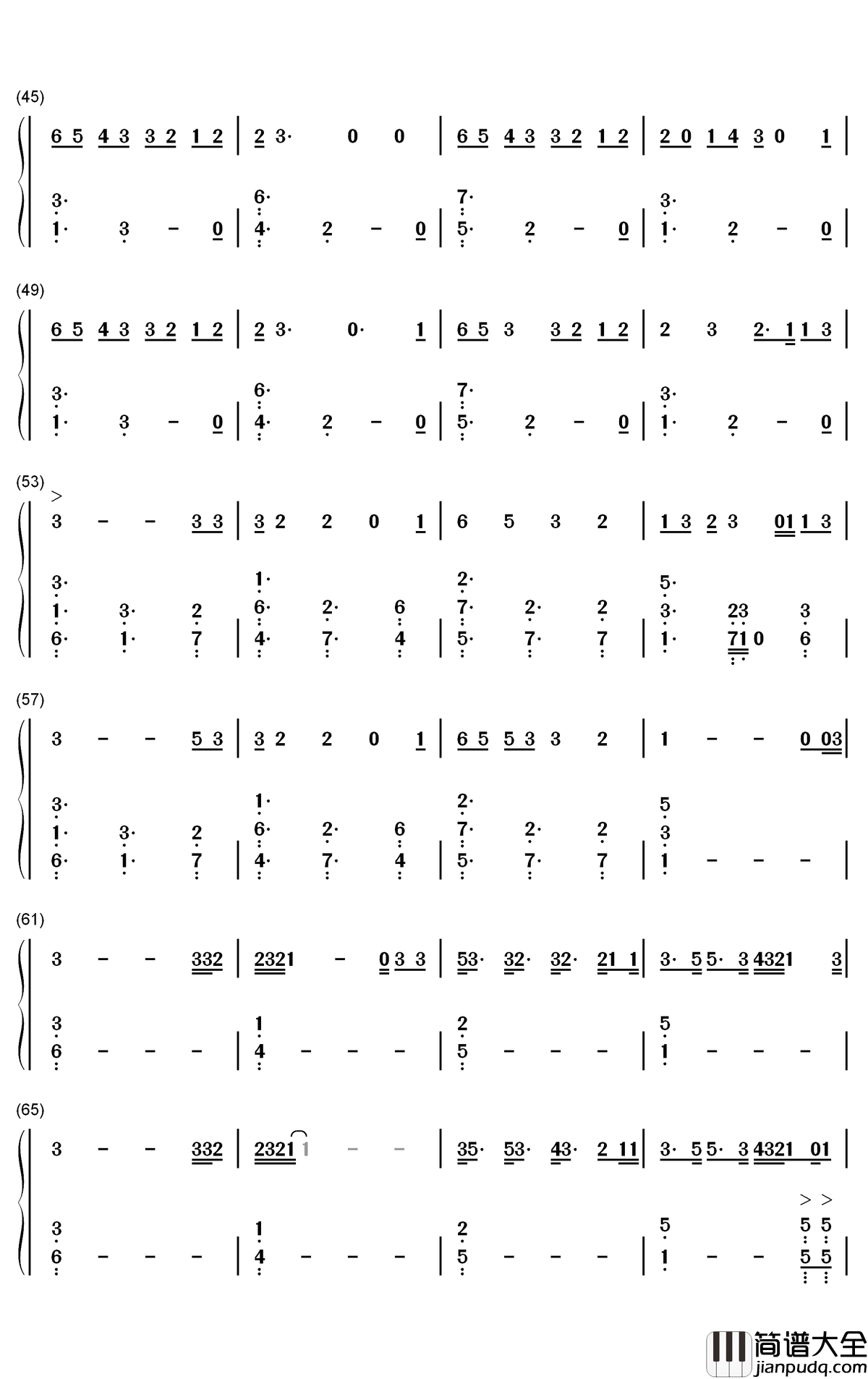 Its_You钢琴简谱_数字双手_Ali_Gatie