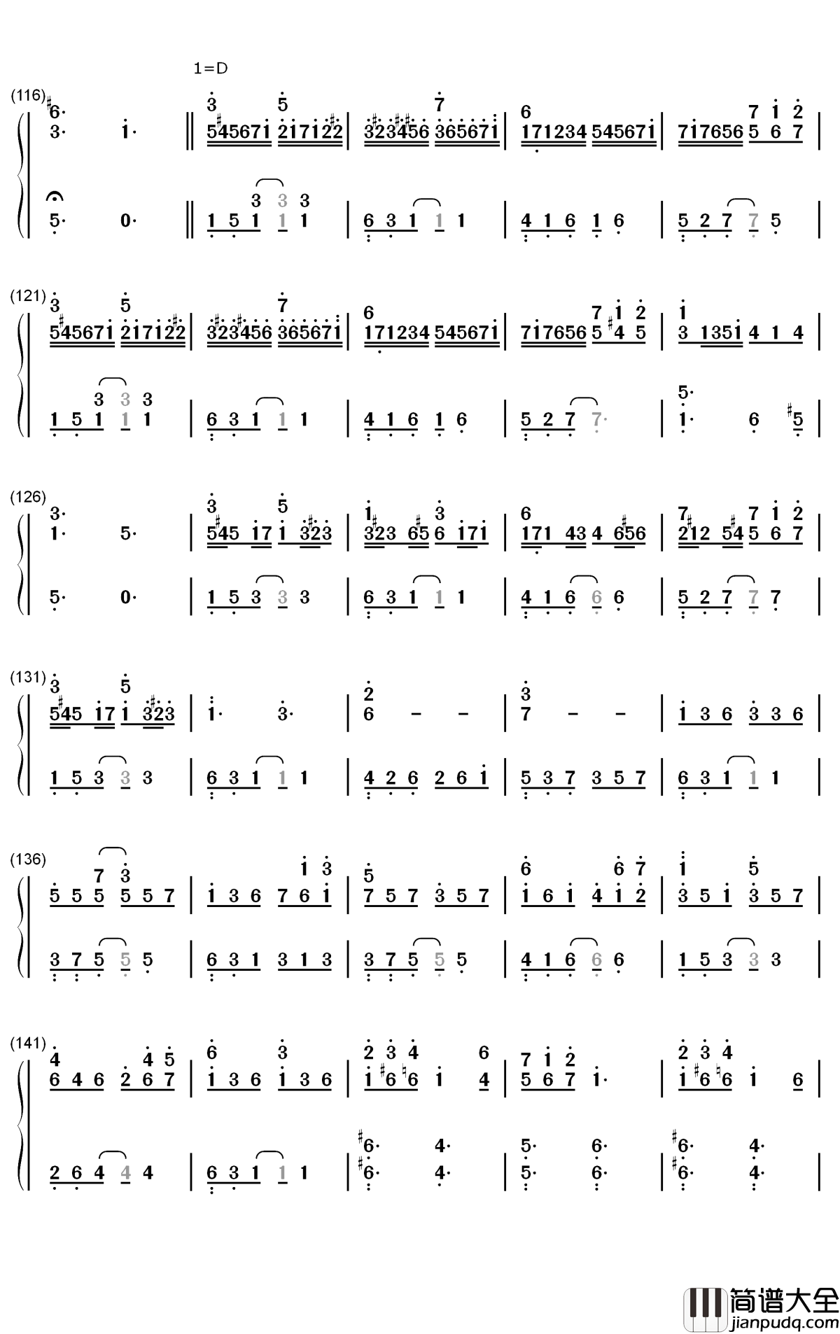 苏醒钢琴简谱_数字双手_林海