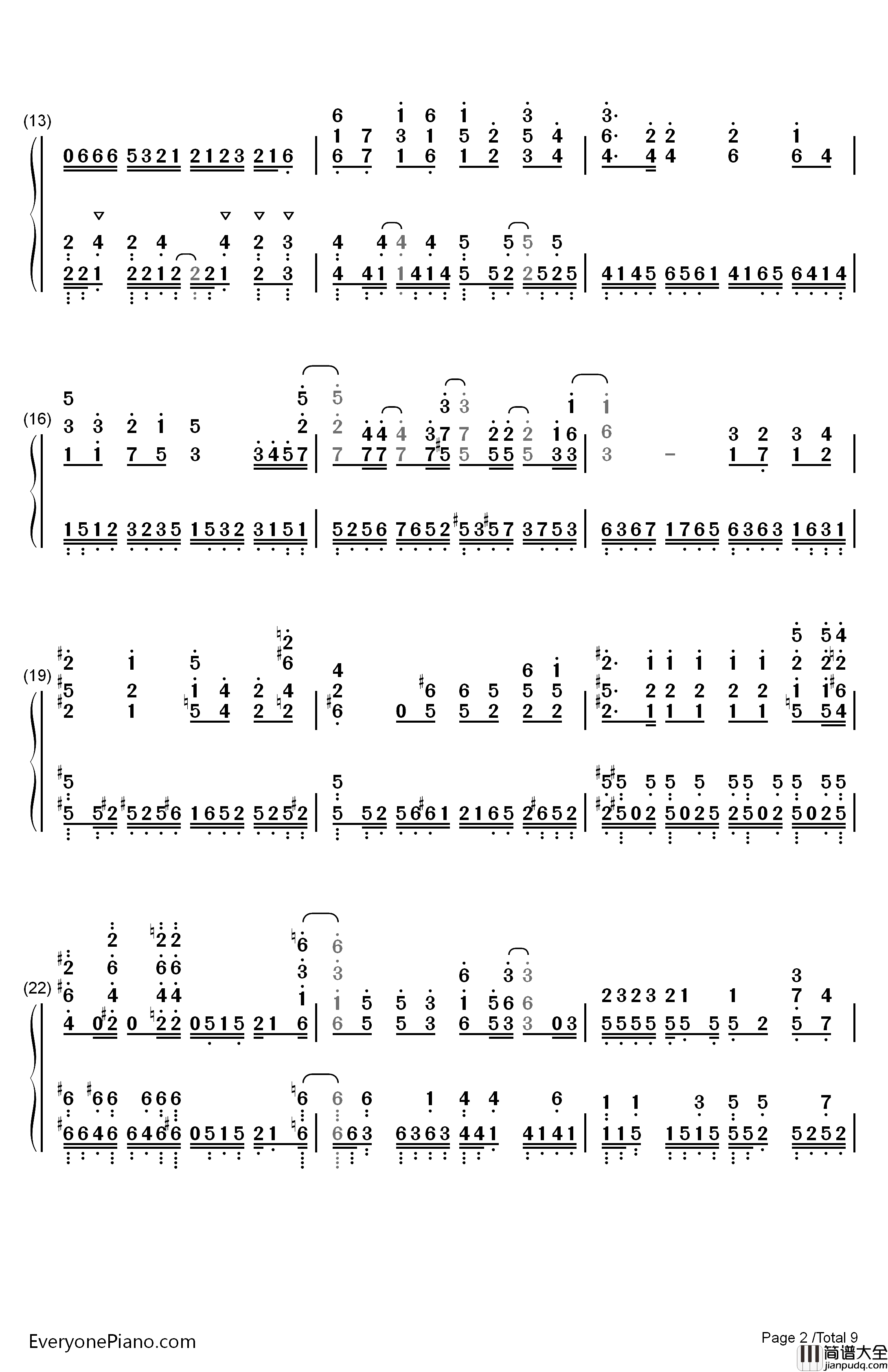 ADAMAS钢琴简谱_数字双手_LiSA