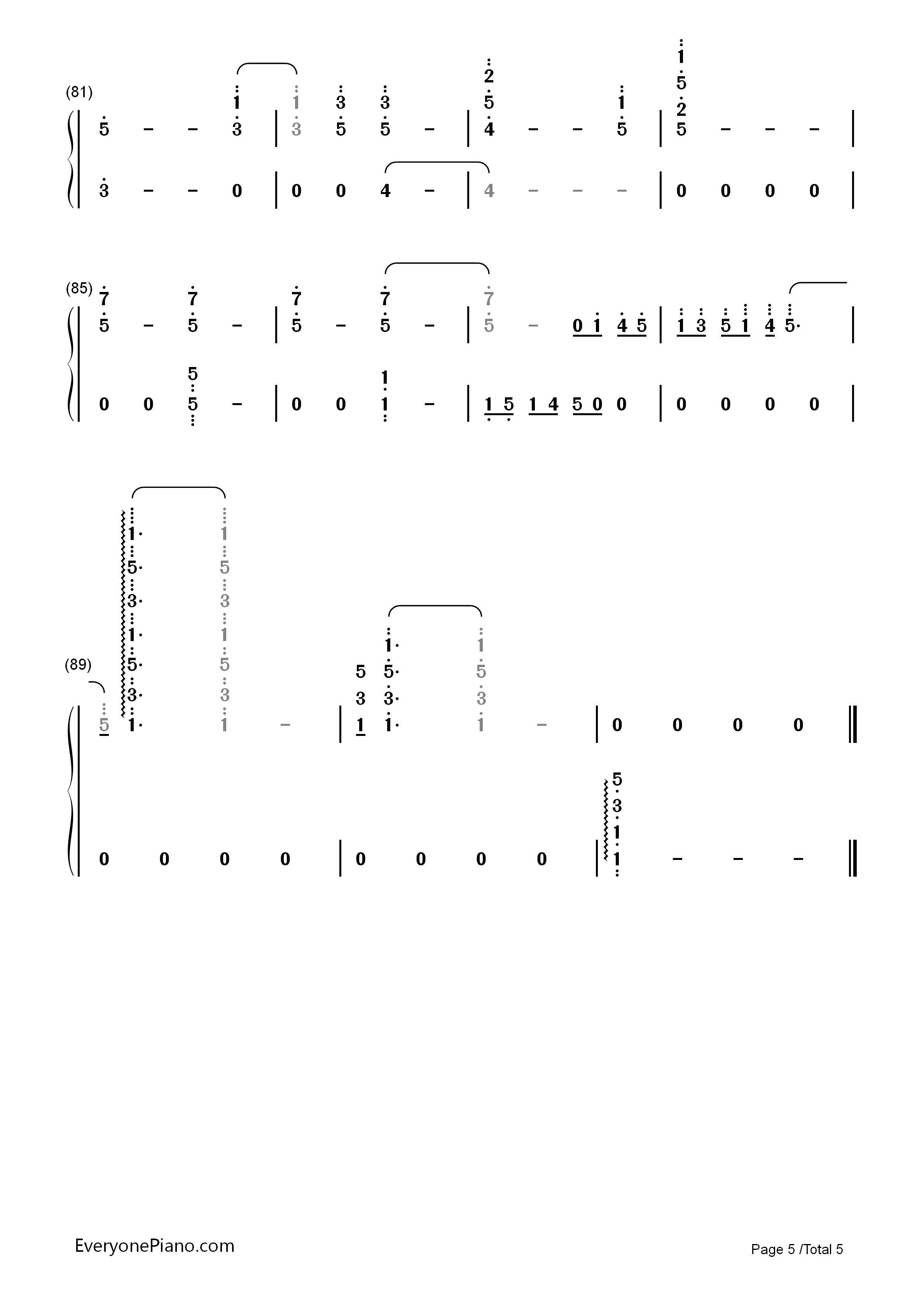 Elemental_World钢琴简谱_ChouCho演唱