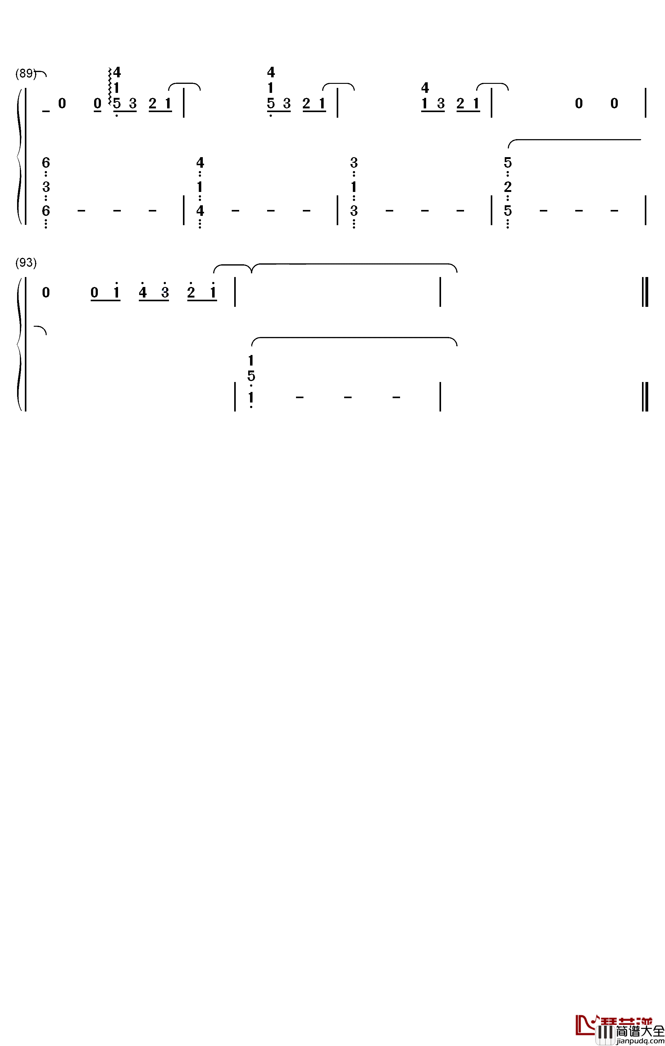 グランドエスケープ钢琴简谱_数字双手_Radwimps