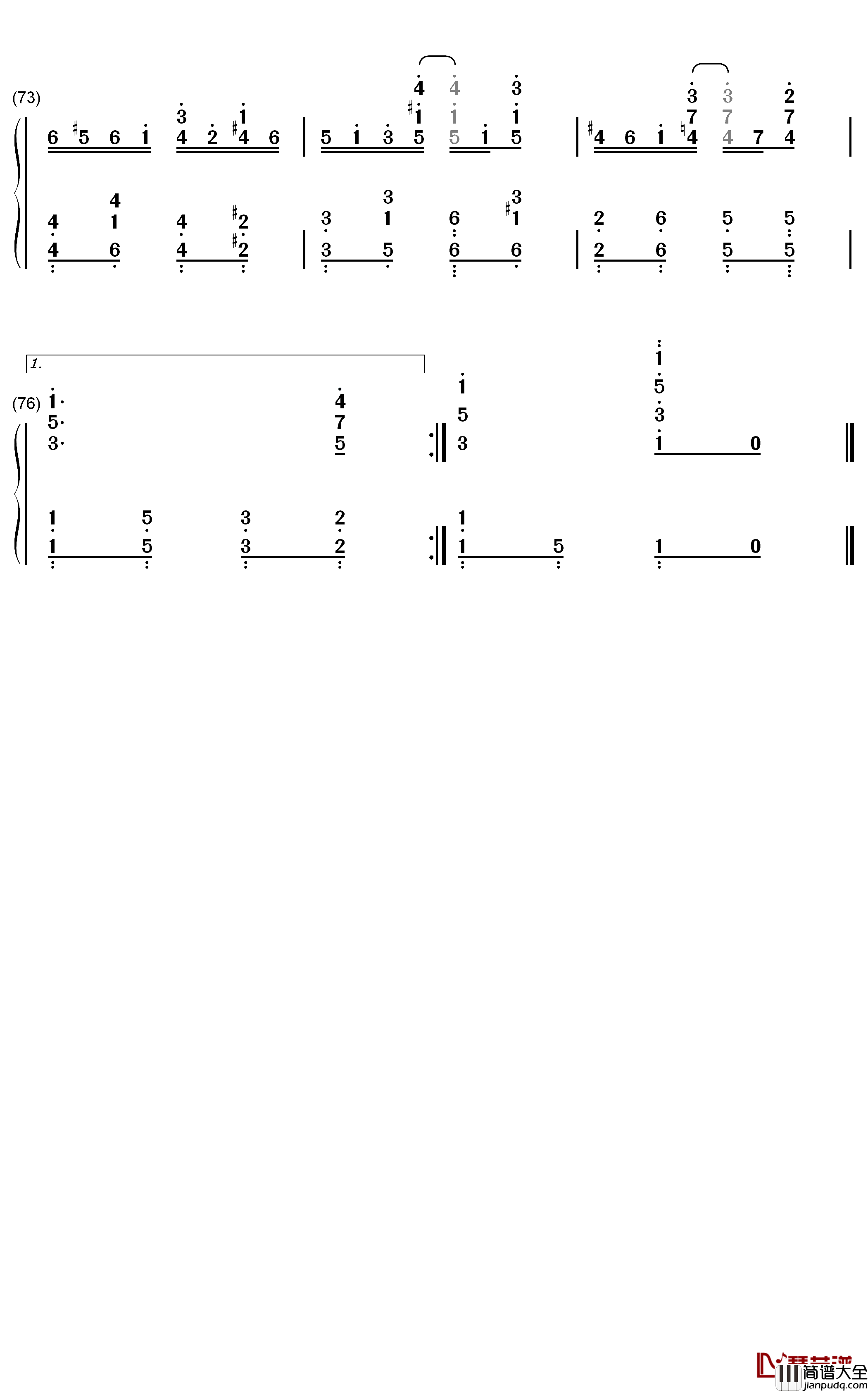 Felicity_Rag钢琴简谱_数字双手_Scott_Joplin