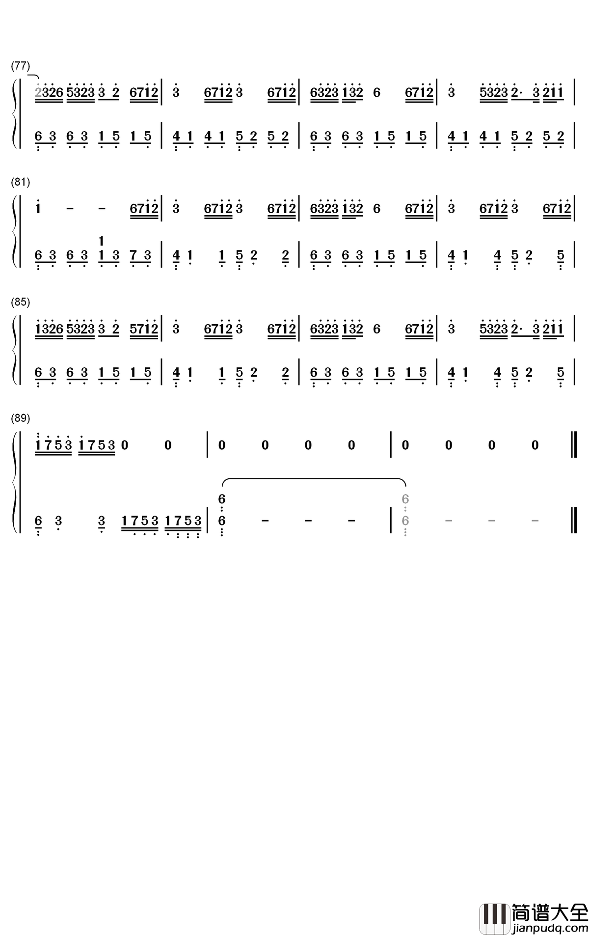 Whos_Lovin_You钢琴简谱_数字双手_October