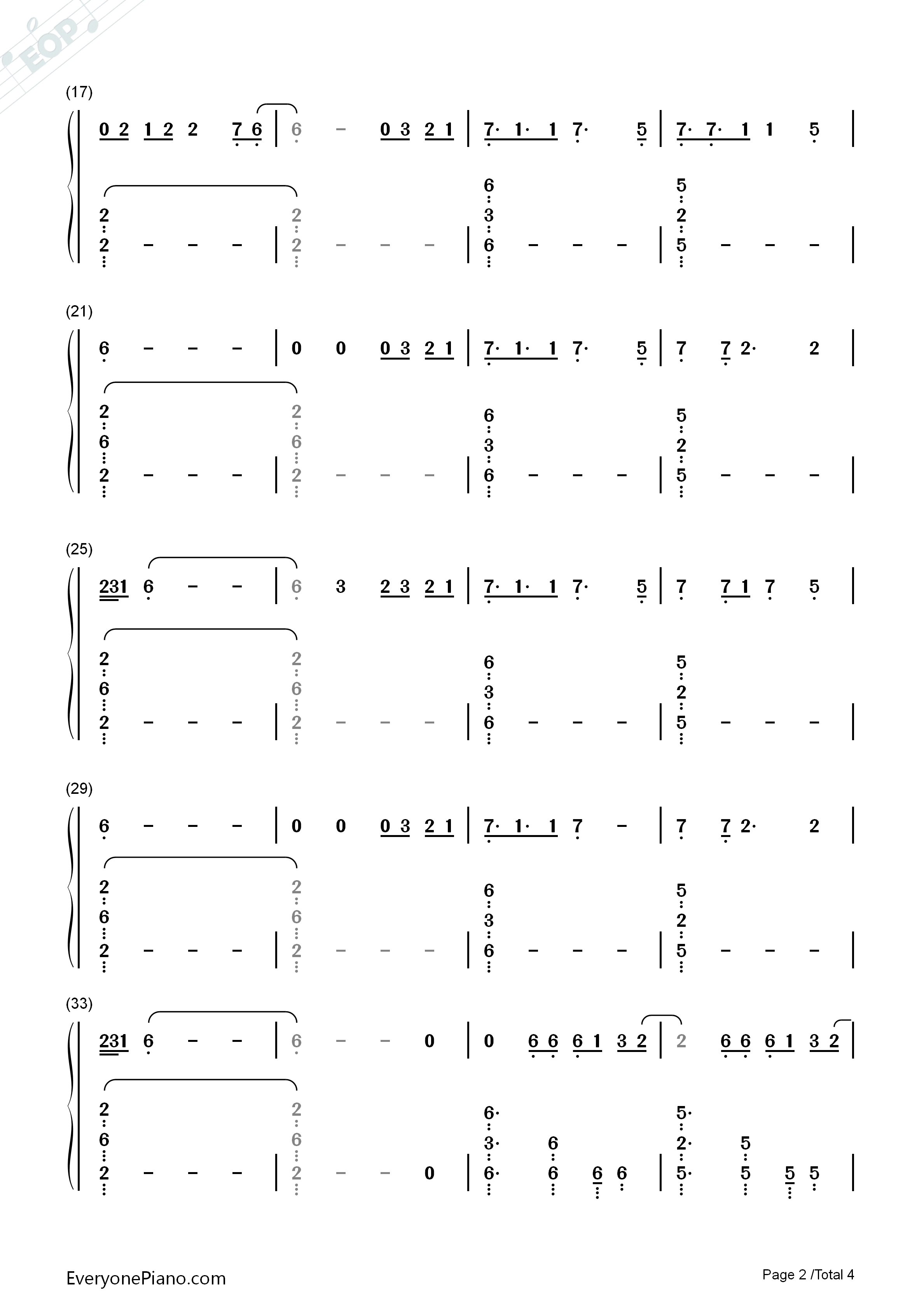 Scars钢琴简谱_Tove_Lo演唱