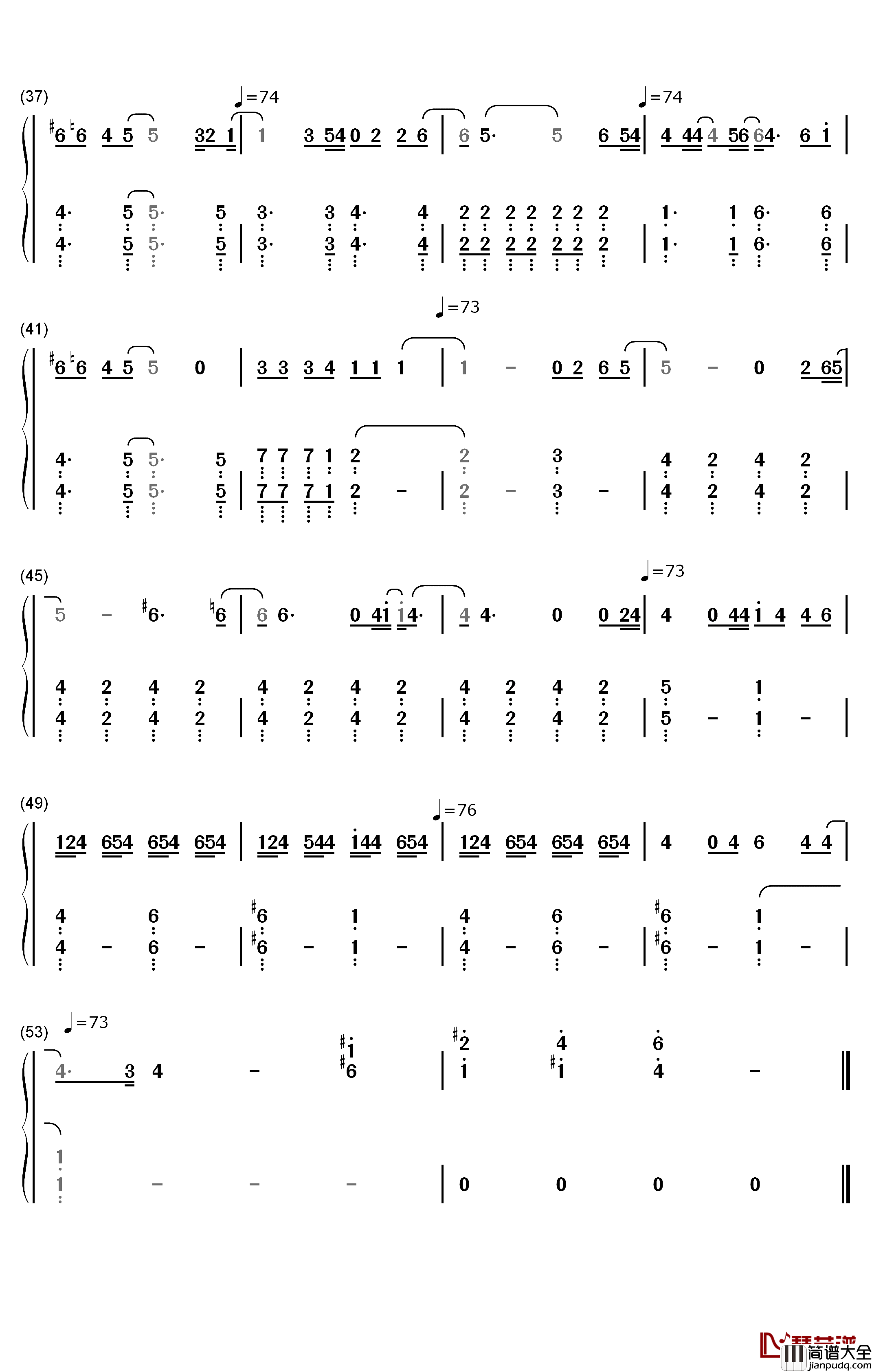 Lost_in_the_Woods钢琴简谱_数字双手_Jonathan_Groff