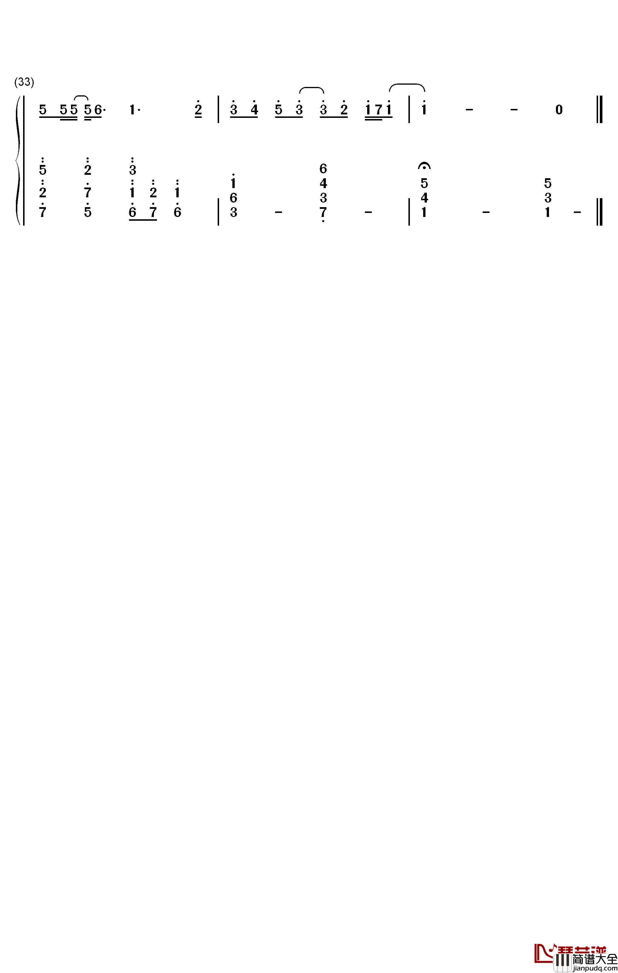 異人たちの時間钢琴简谱_数字双手_楠木灯