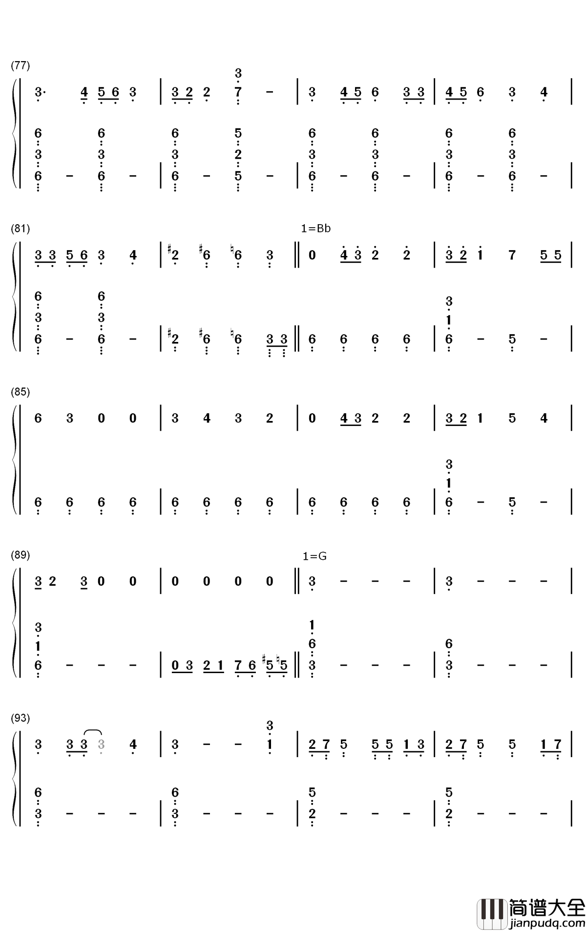 Noise钢琴简谱_数字双手_Nightwish