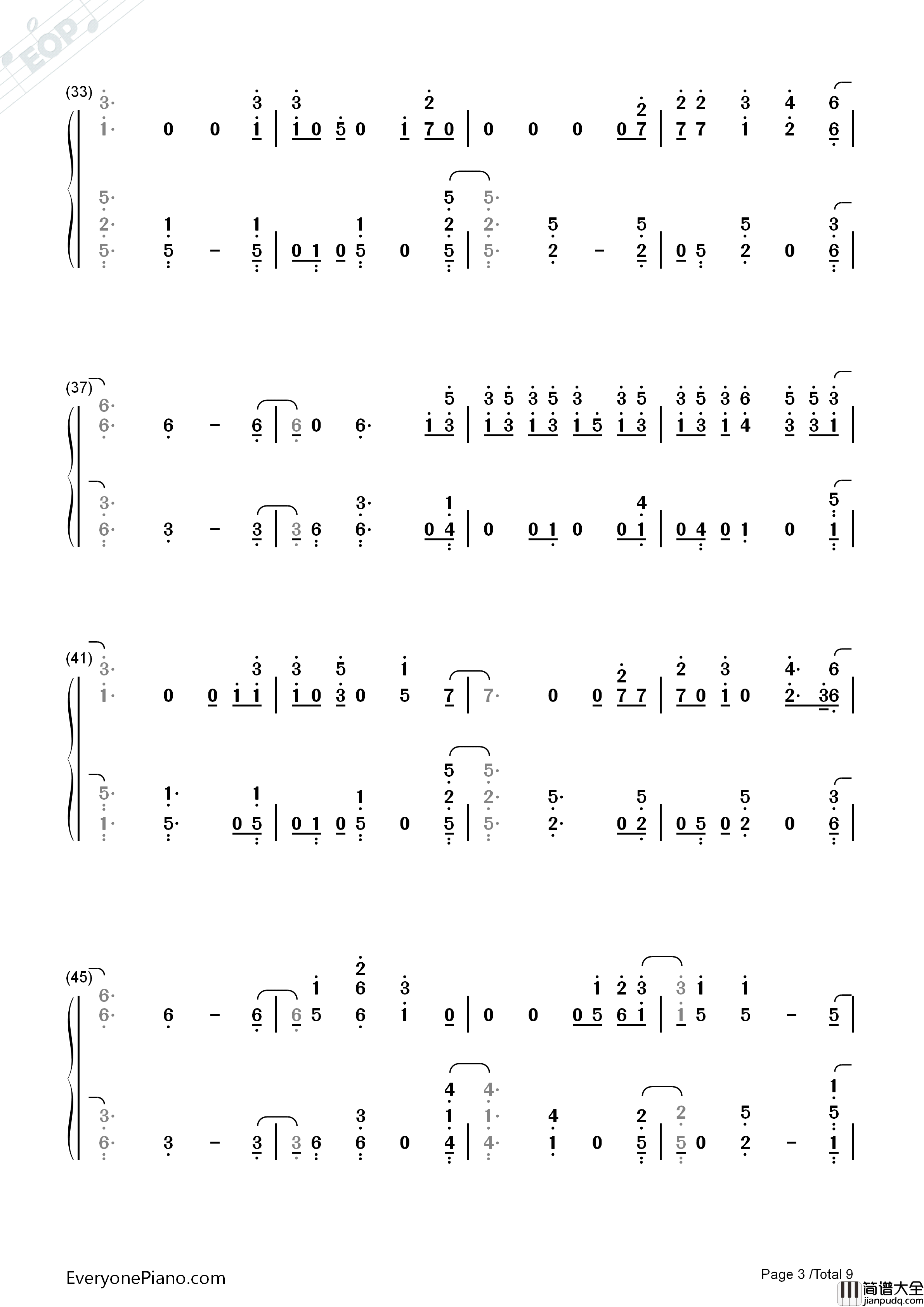 Space_Between钢琴简谱_Mal_Evie演唱