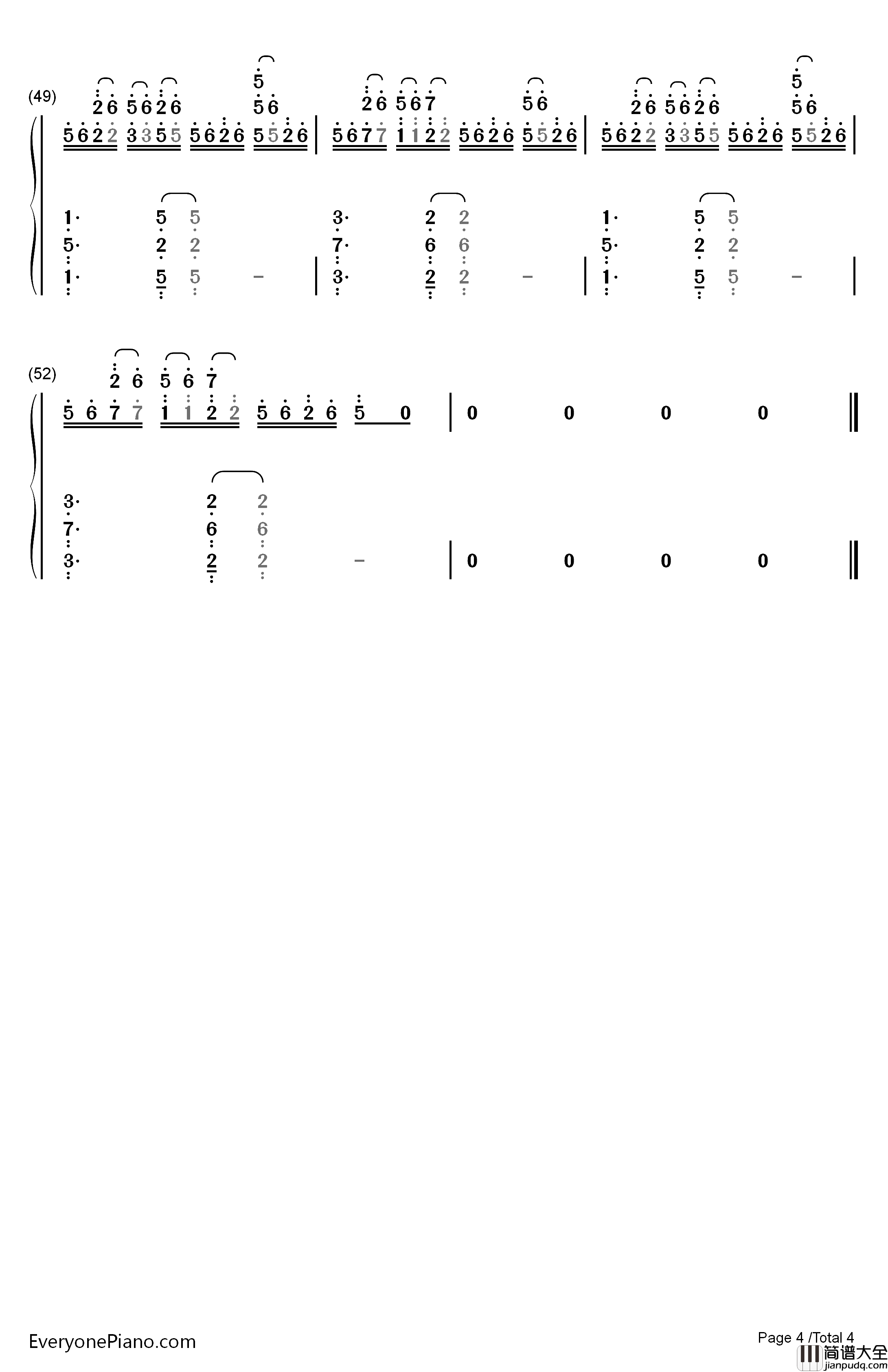 Candy钢琴简谱_数字双手_猎豹移动公司