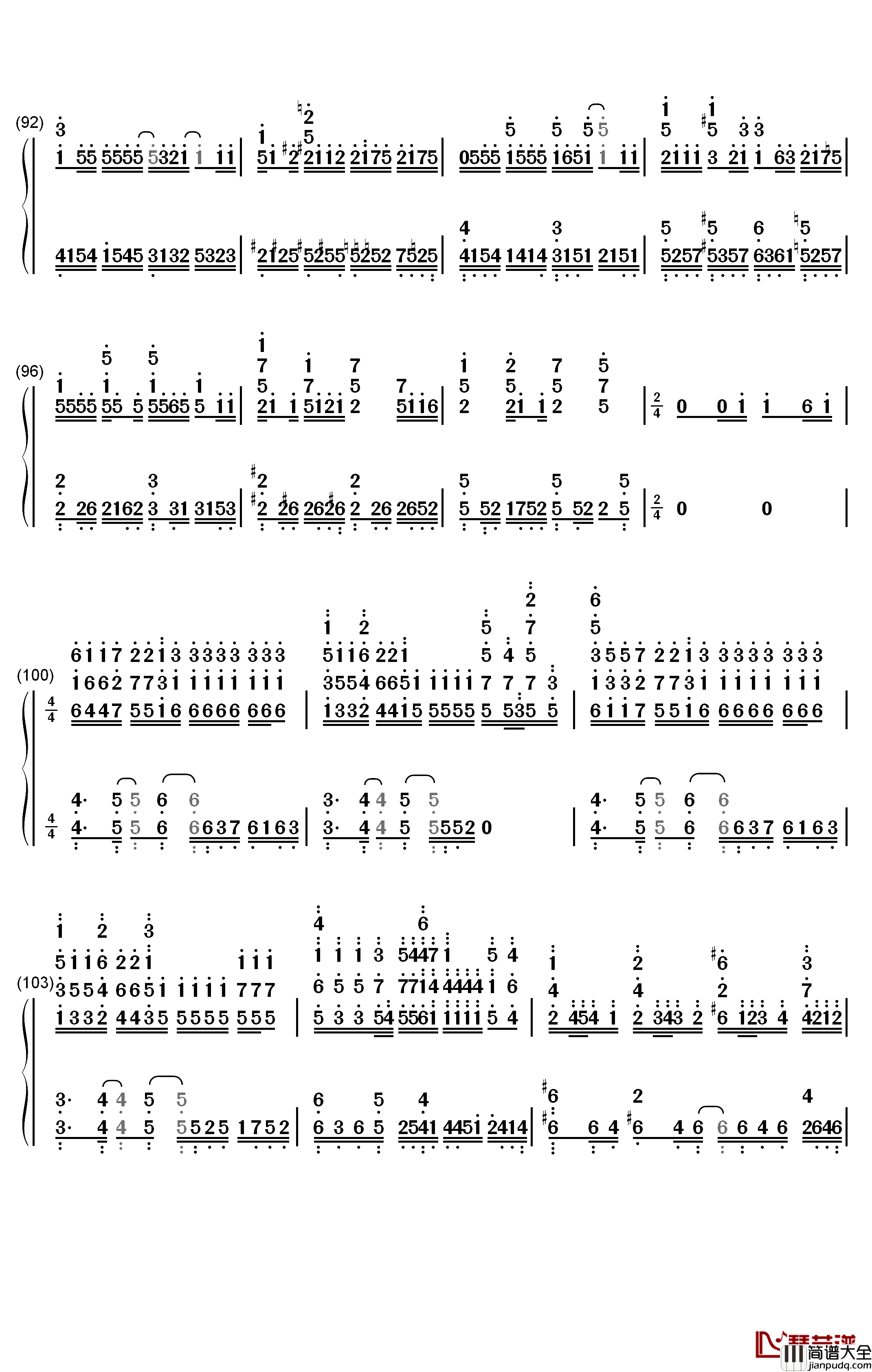 愛にできることはまだあるかい钢琴简谱_数字双手_Radwimps