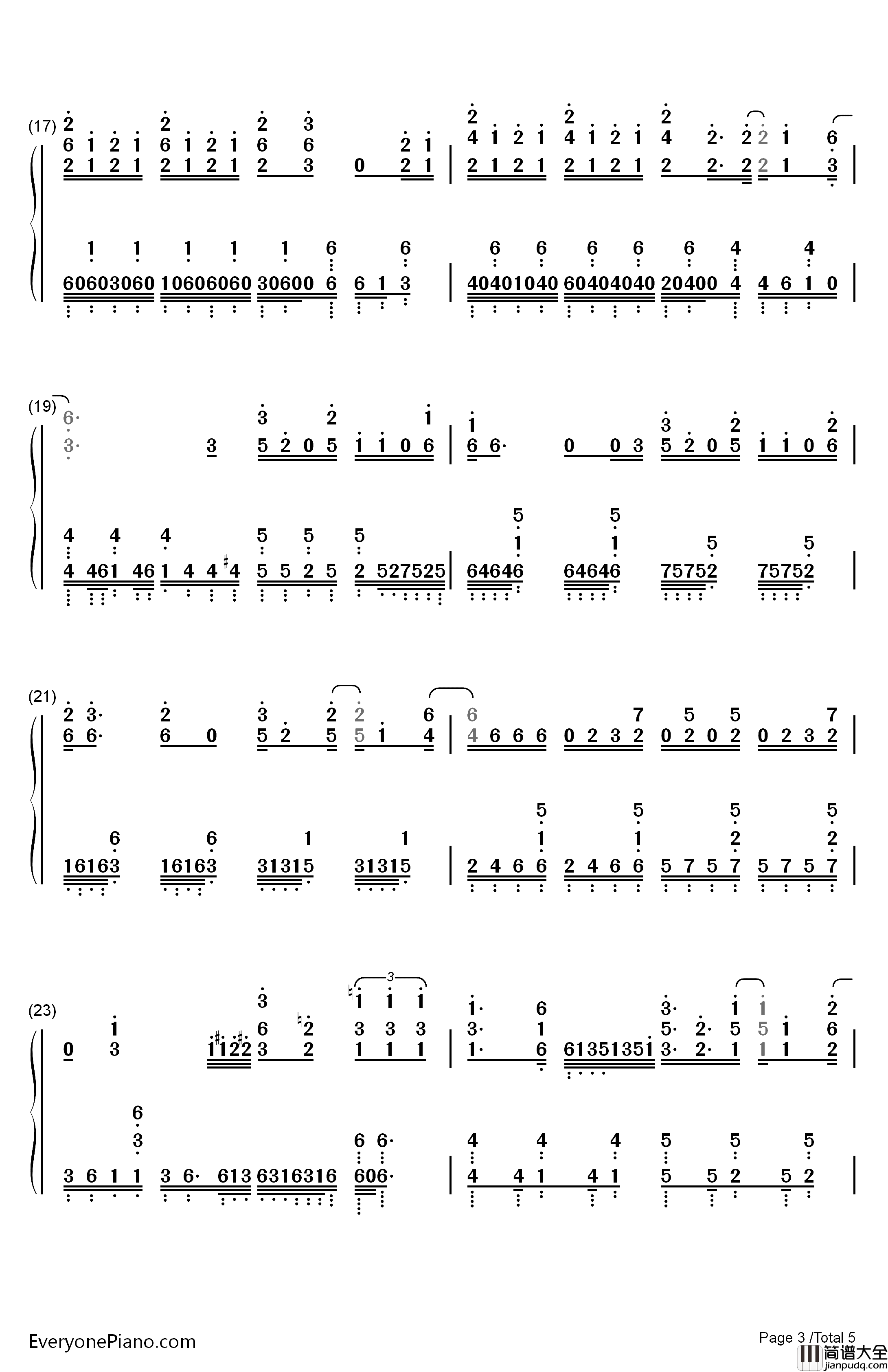 Touch_Off钢琴简谱_数字双手_UVERworld