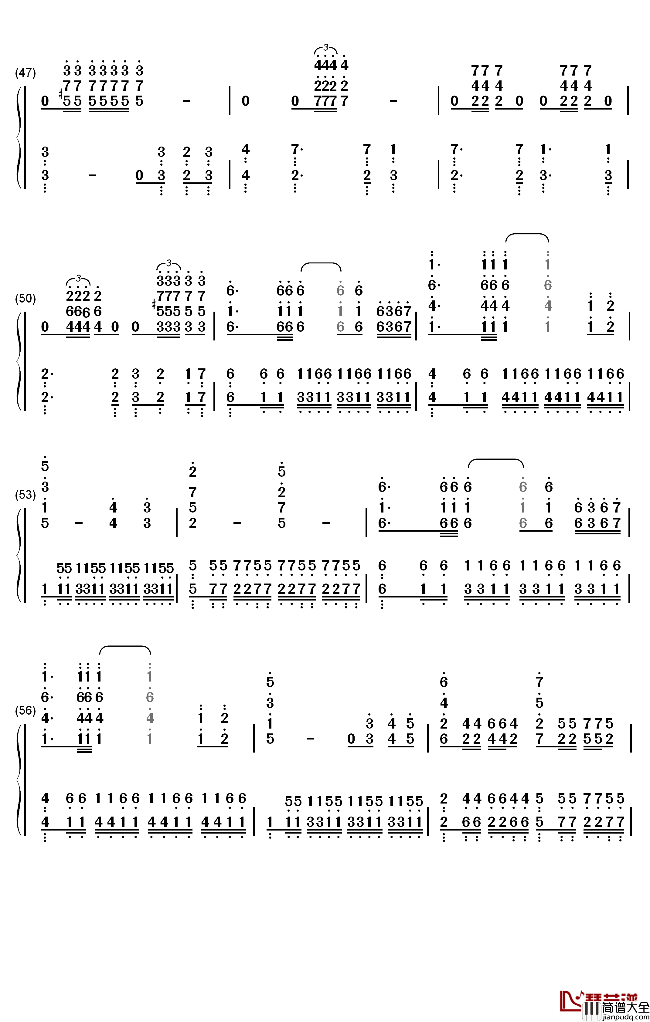 钢铁洪流进行曲钢琴简谱_数字双手_李旭昊