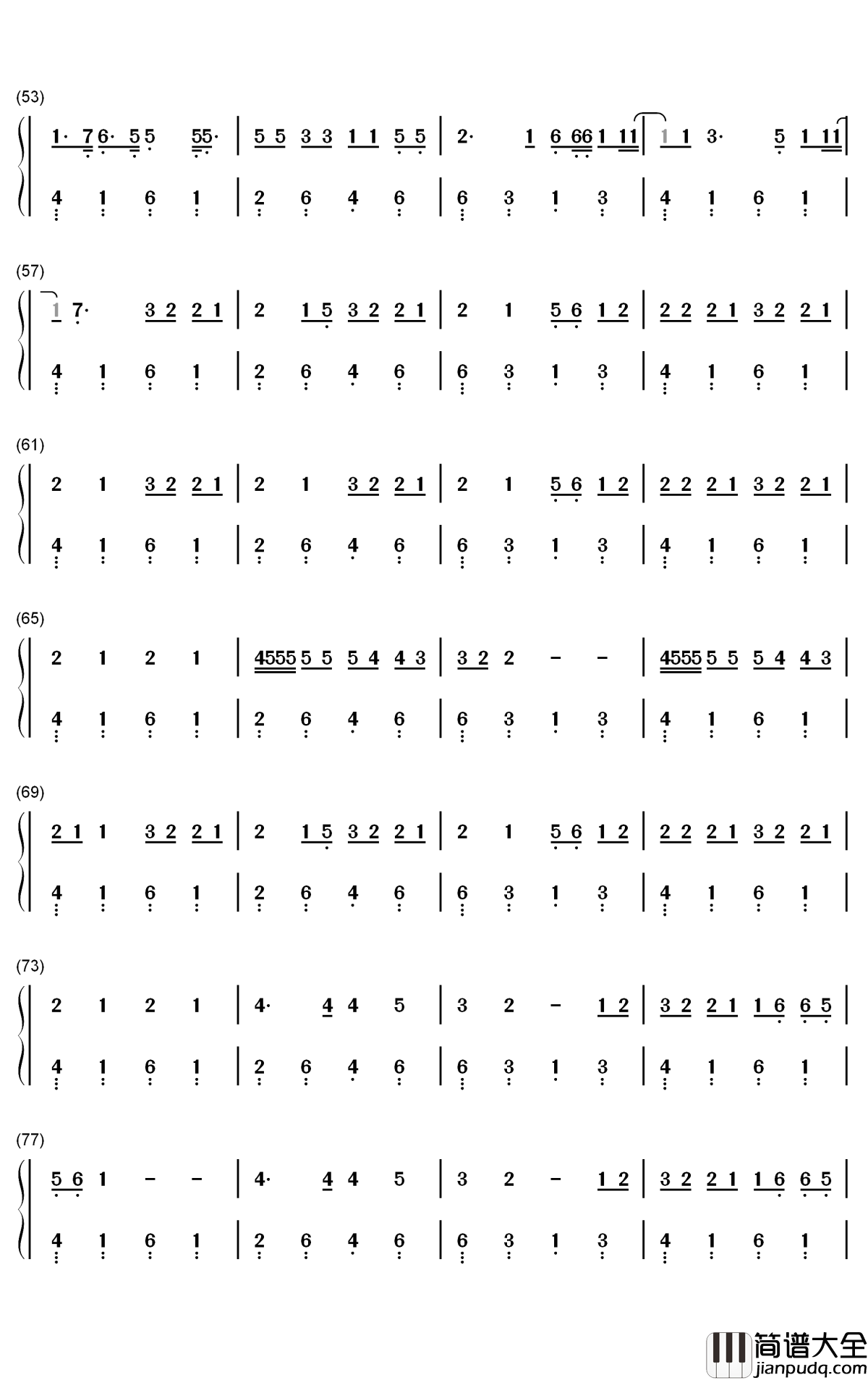 Old_Me钢琴简谱_5_Seconds_of_Summer歌曲_数字双手曲谱